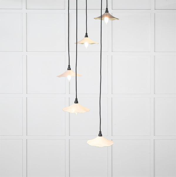 Smooth Brass Flora Cluster Pendant in Teasel | From The Anvil-Cluster Pendants-Yester Home