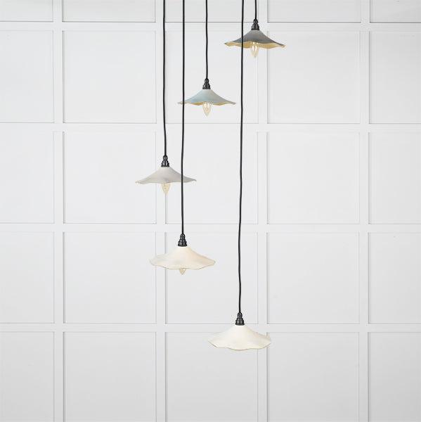 Smooth Brass Flora Cluster Pendant in Teasel | From The Anvil-Cluster Pendants-Yester Home