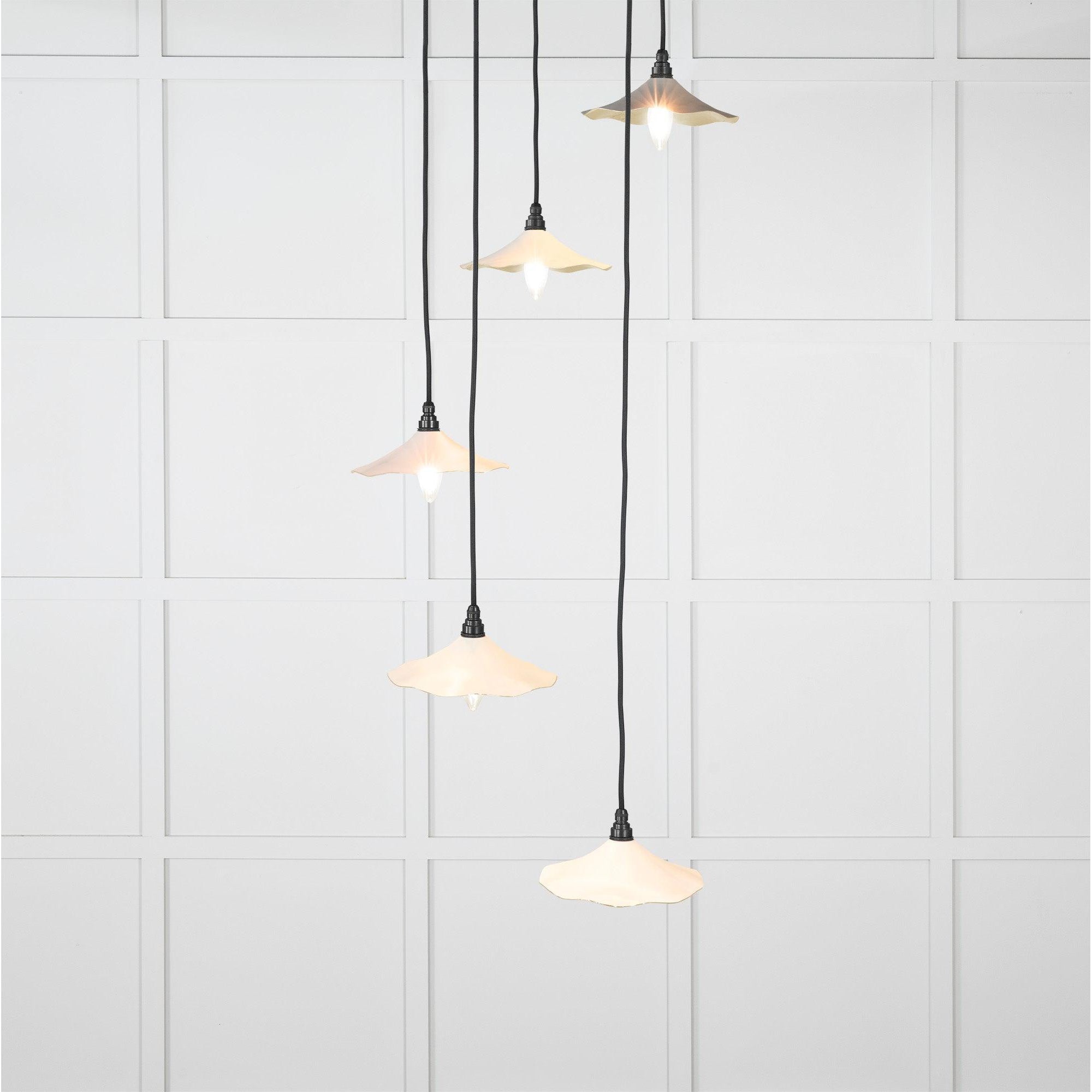 Smooth Brass Flora Cluster Pendant in Teasel | From The Anvil-Cluster Pendants-Yester Home