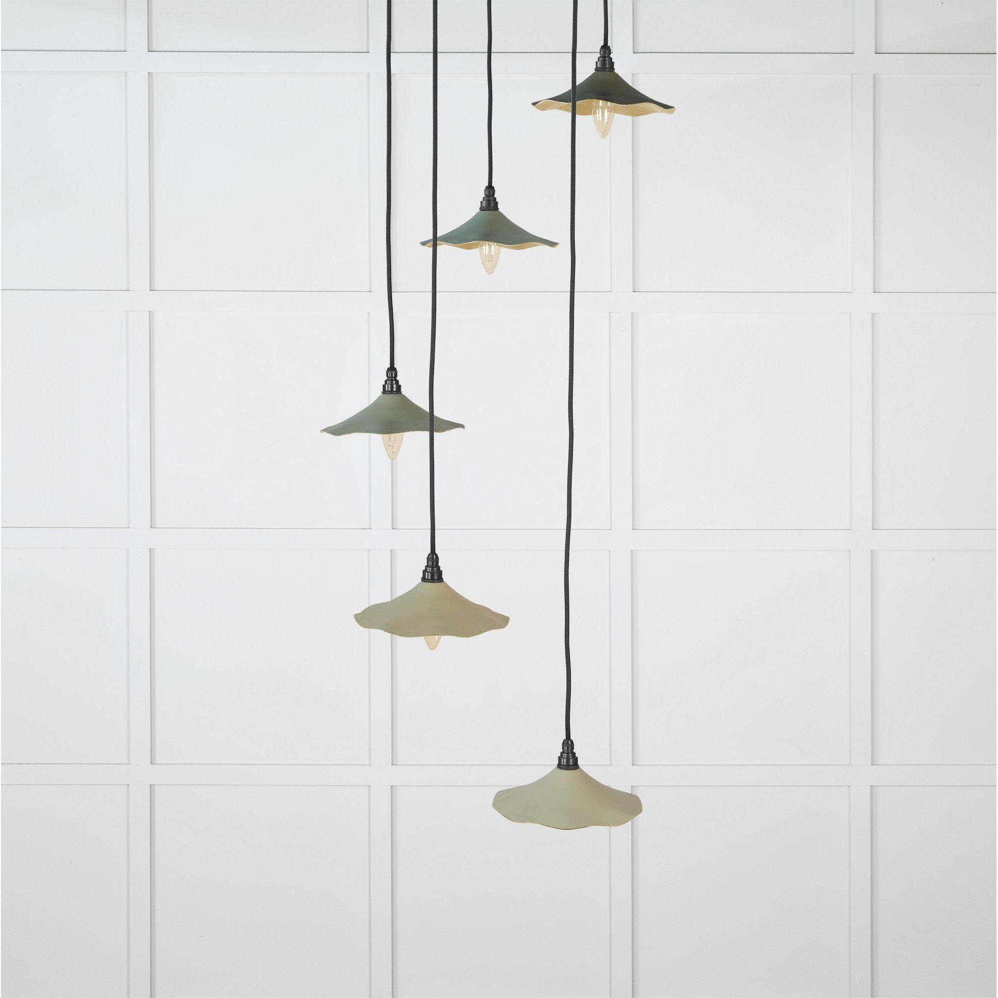 Smooth Brass Flora Cluster Pendant in Tump | From The Anvil-Cluster Pendants-Yester Home