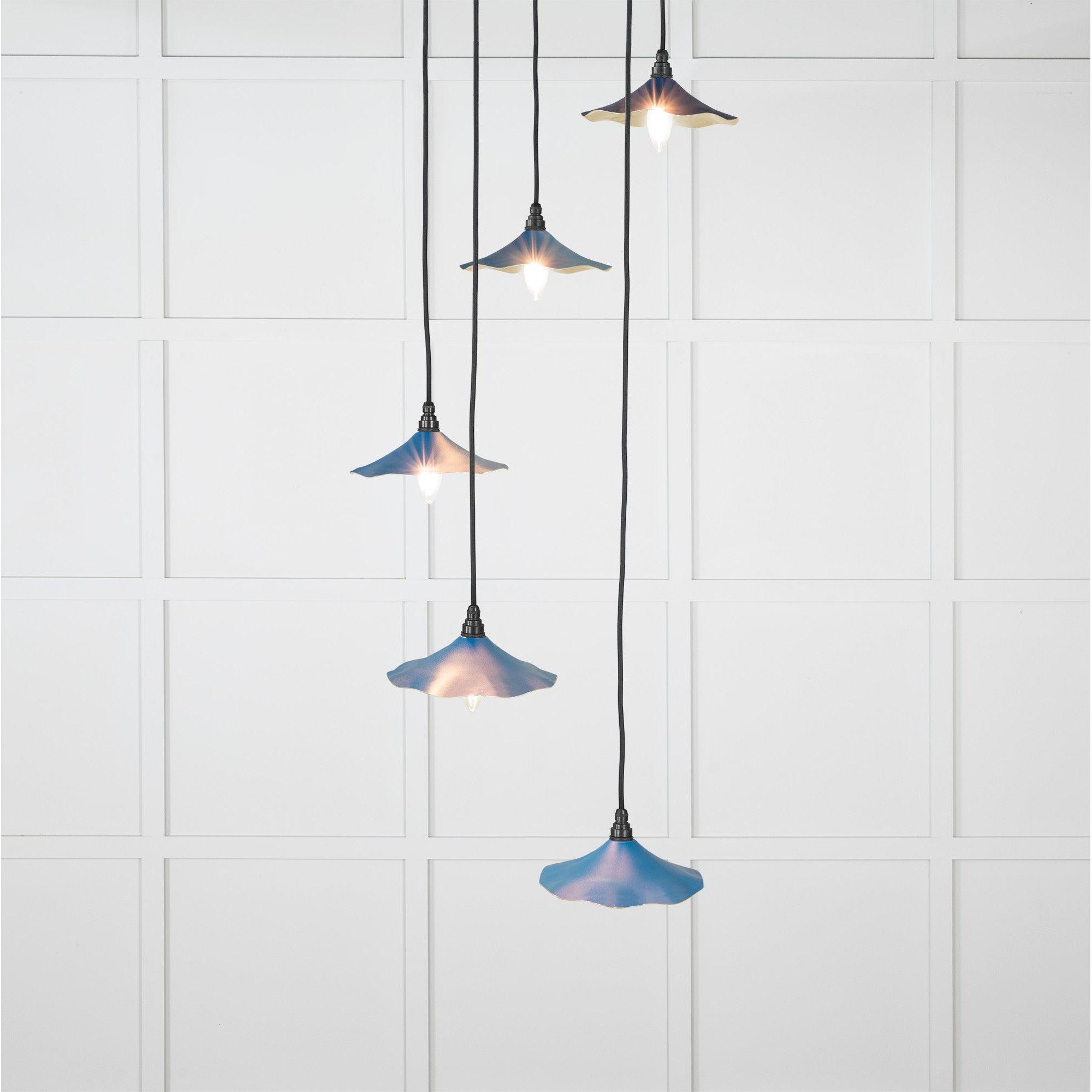 Smooth Brass Flora Cluster Pendant in Upstream | From The Anvil-Cluster Pendants-Yester Home