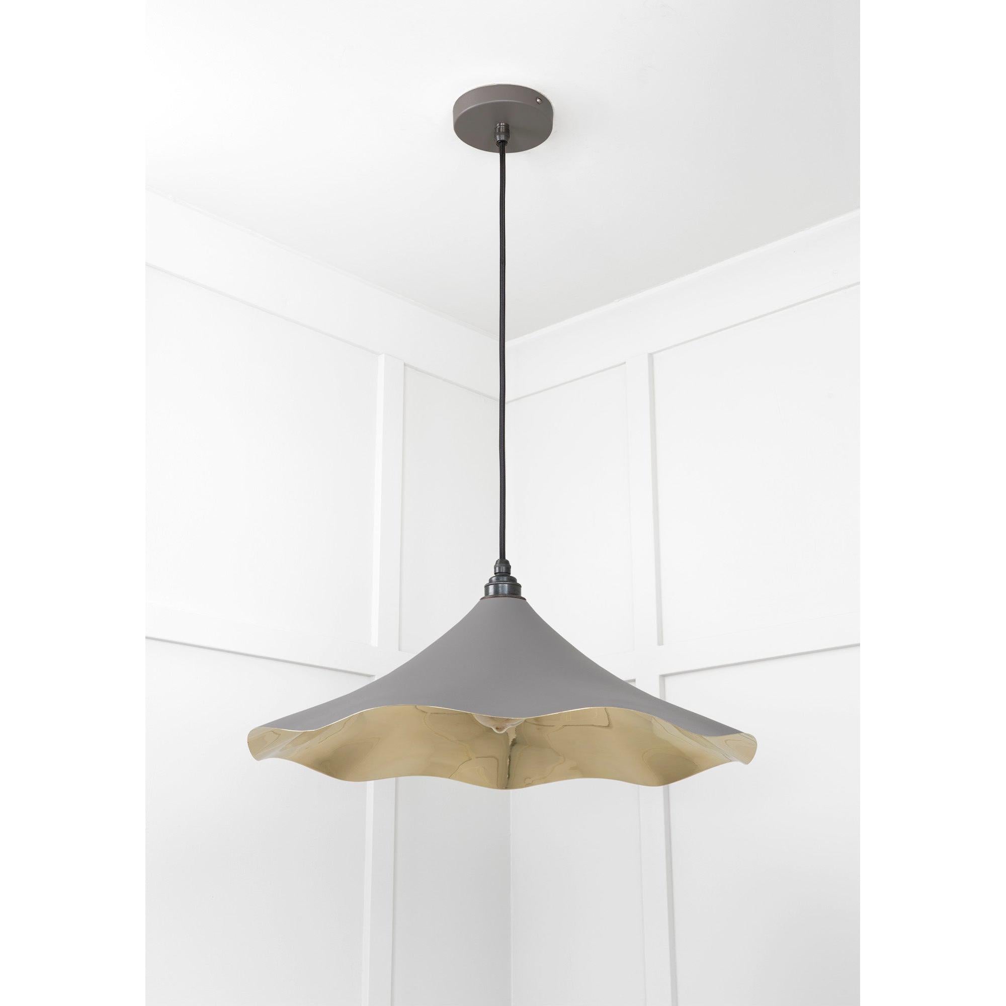 Smooth Brass Flora Pendant in Bluff | From The Anvil - Ceiling Lights - From The Anvil - Yester Home