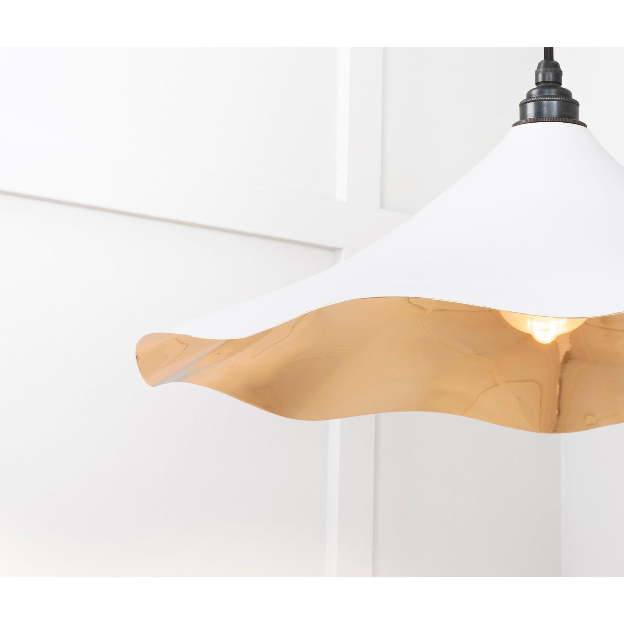 Smooth Brass Flora Pendant in Flock | From The Anvil - Ceiling Lights - From The Anvil - Yester Home