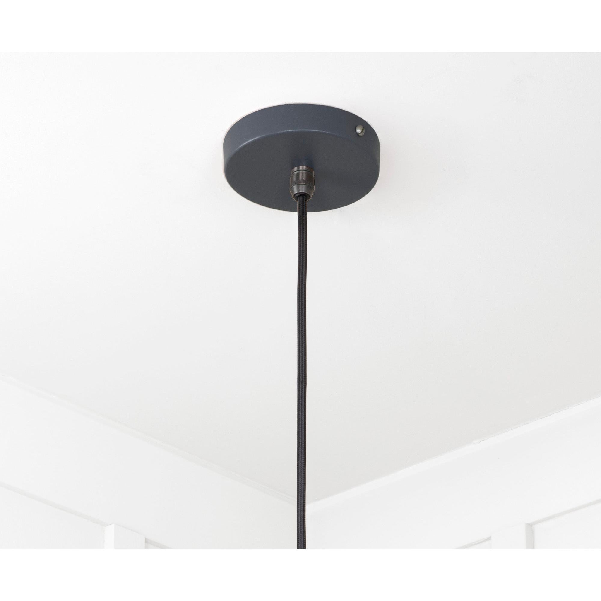 Smooth Brass Flora Pendant in Slate - Ceiling Lights - From The Anvil - Yester Home
