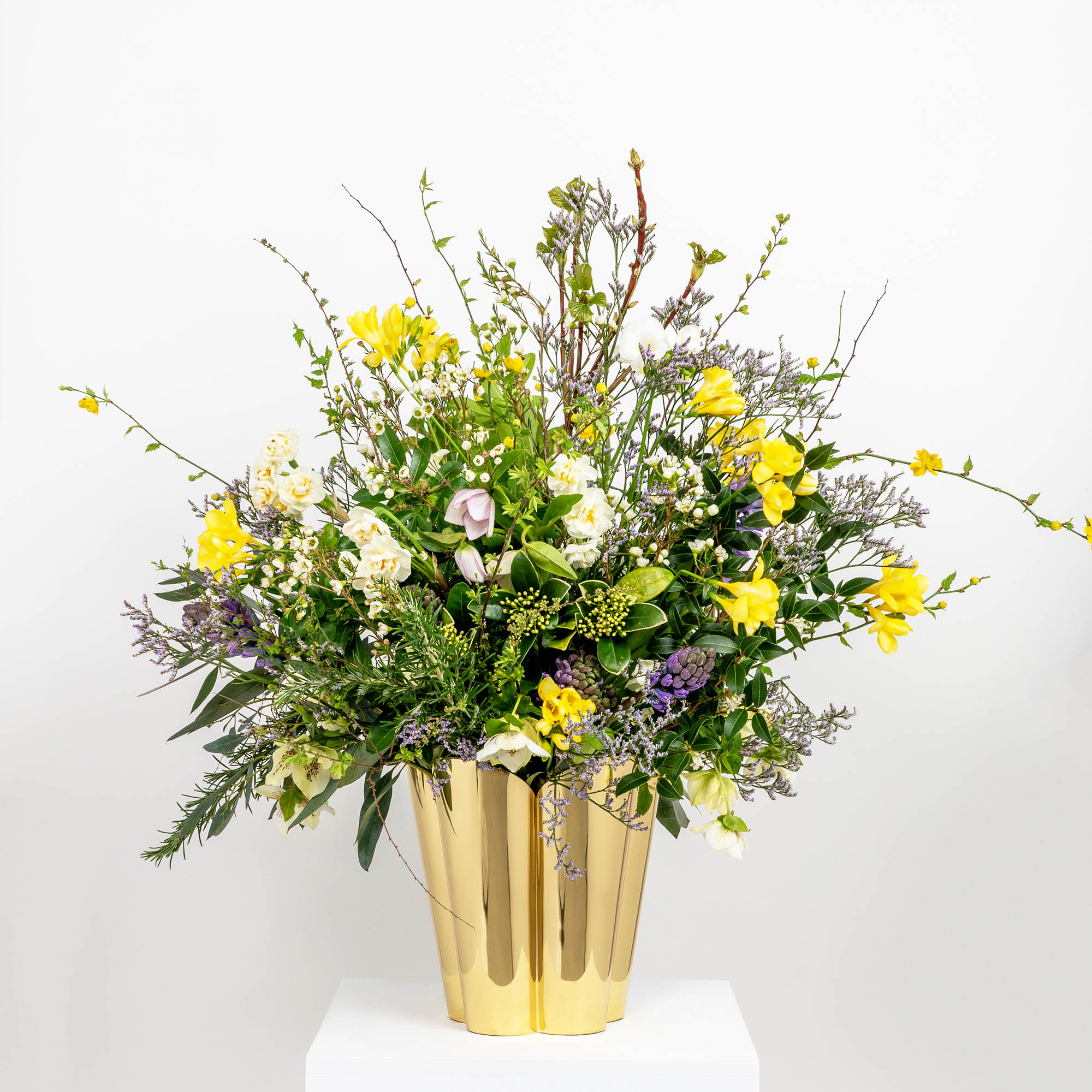 Smooth Brass Flora Pot - Large | From The Anvil - Plant Pots - From The Anvil - Yester Home