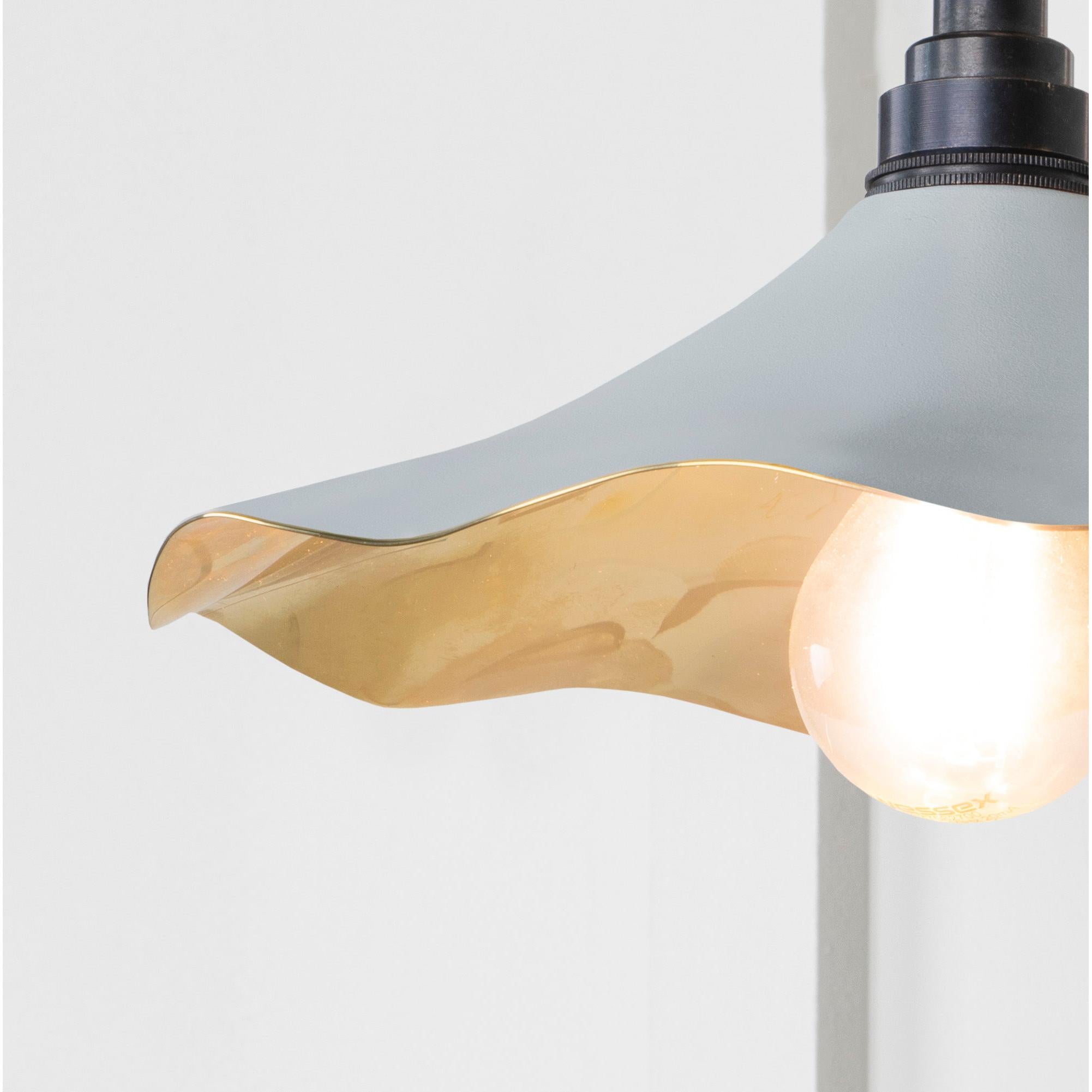 Smooth Brass Flora Wall Light in Birch | From The Anvil - Wall Lights - From The Anvil - Yester Home
