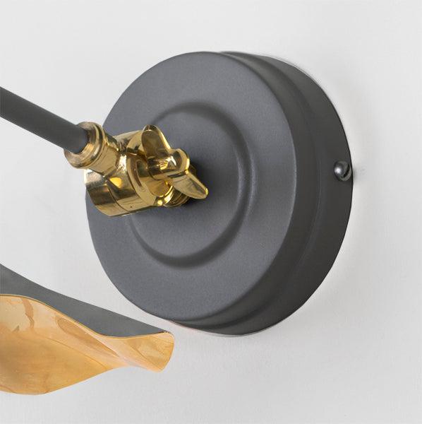Smooth Brass Flora Wall Light in Bluff | From The Anvil-Wall Lights-Yester Home