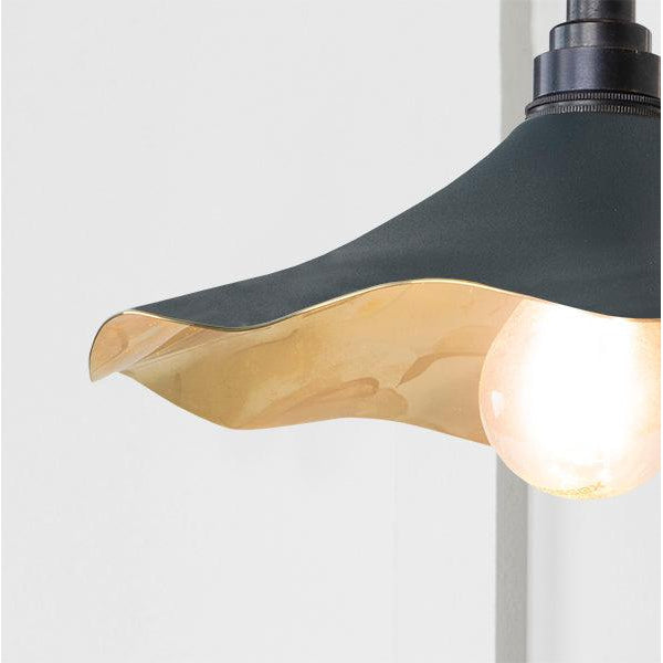 Smooth Brass Flora Wall Light in Soot | From The Anvil-Wall Lights-Yester Home