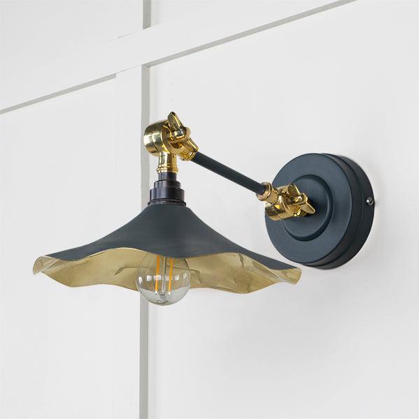 Smooth Brass Flora Wall Light in Soot | From The Anvil-Wall Lights-Yester Home