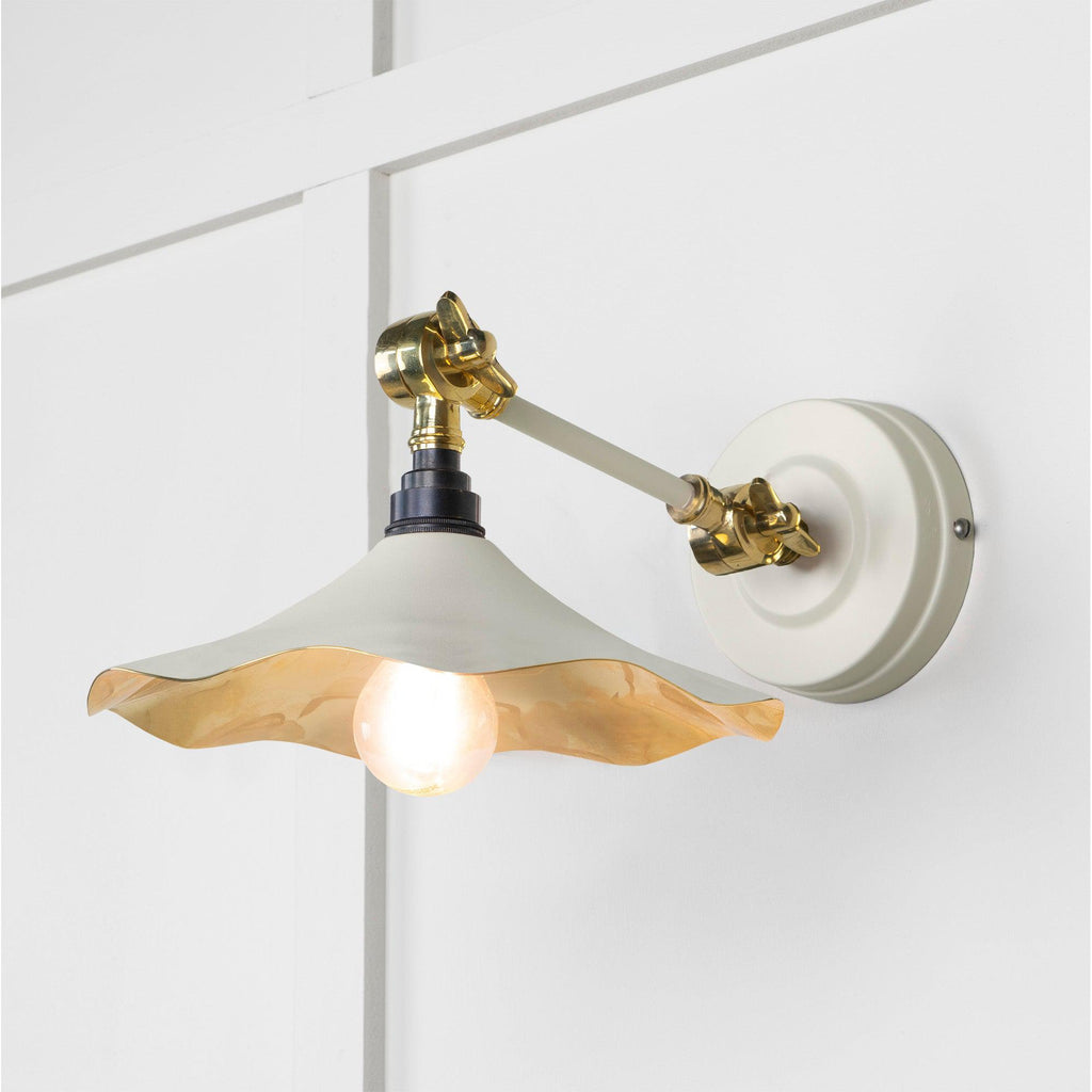 Smooth Brass Flora Wall Light in Teasel | From The Anvil-Wall Lights-Yester Home
