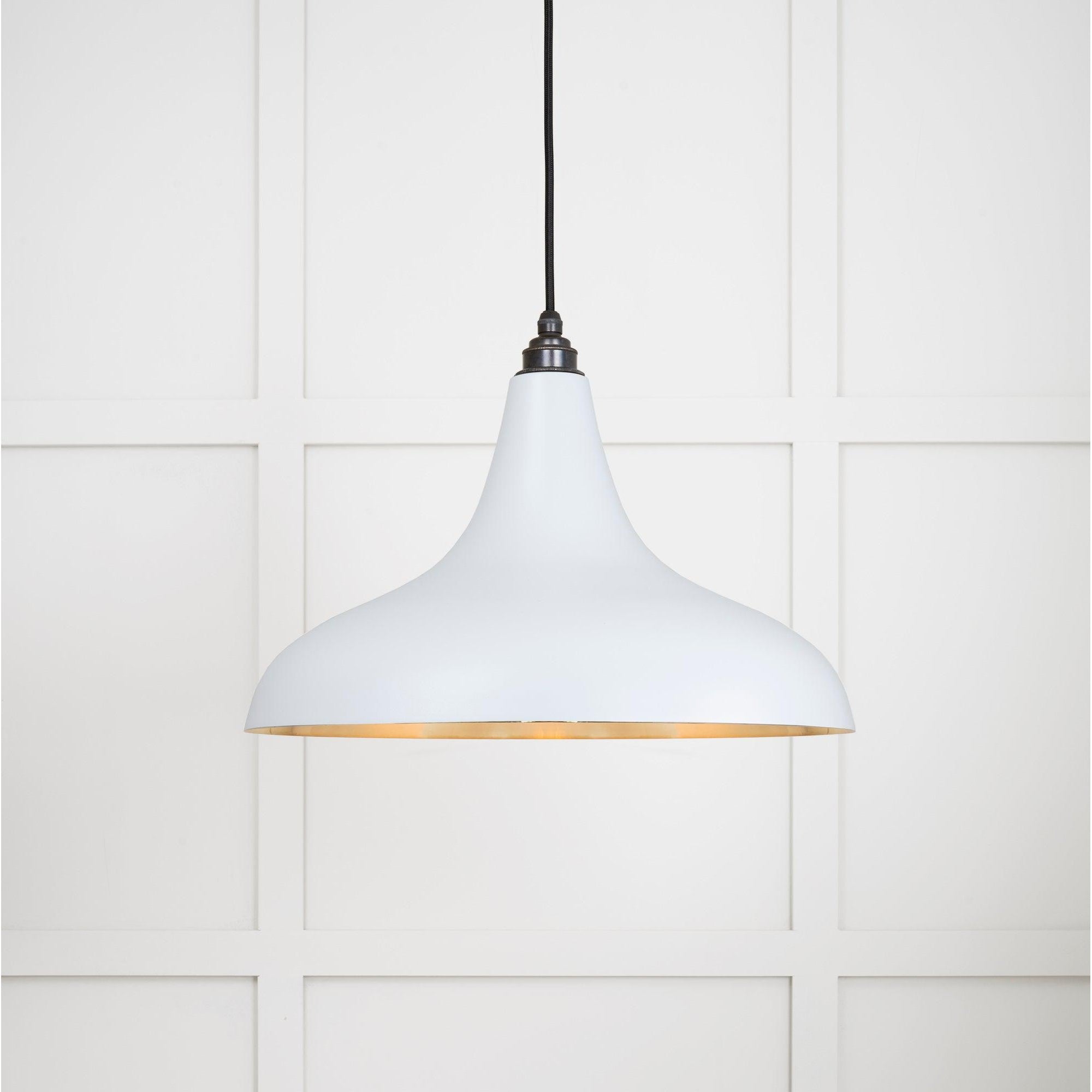 Smooth Brass Frankley Pendant in Birch | From The Anvil-Ceiling Pendants-Yester Home