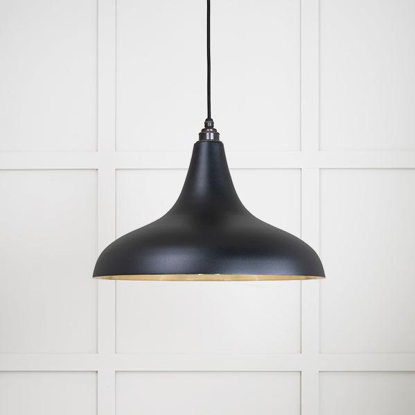 Smooth Brass Frankley Pendant in Elan Black | From The Anvil-Ceiling Pendants-Yester Home