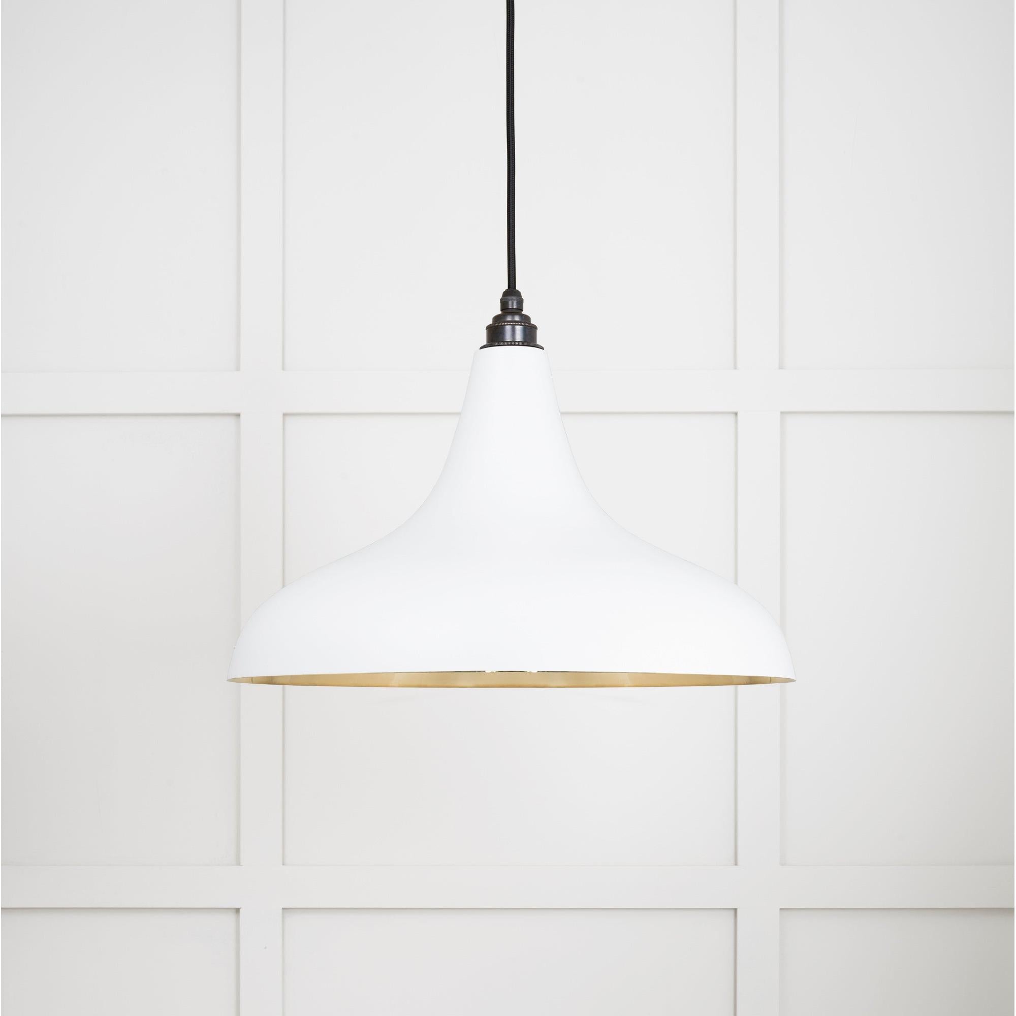 Smooth Brass Frankley Pendant in Flock | From The Anvil - Ceiling Lights - From The Anvil - Yester Home