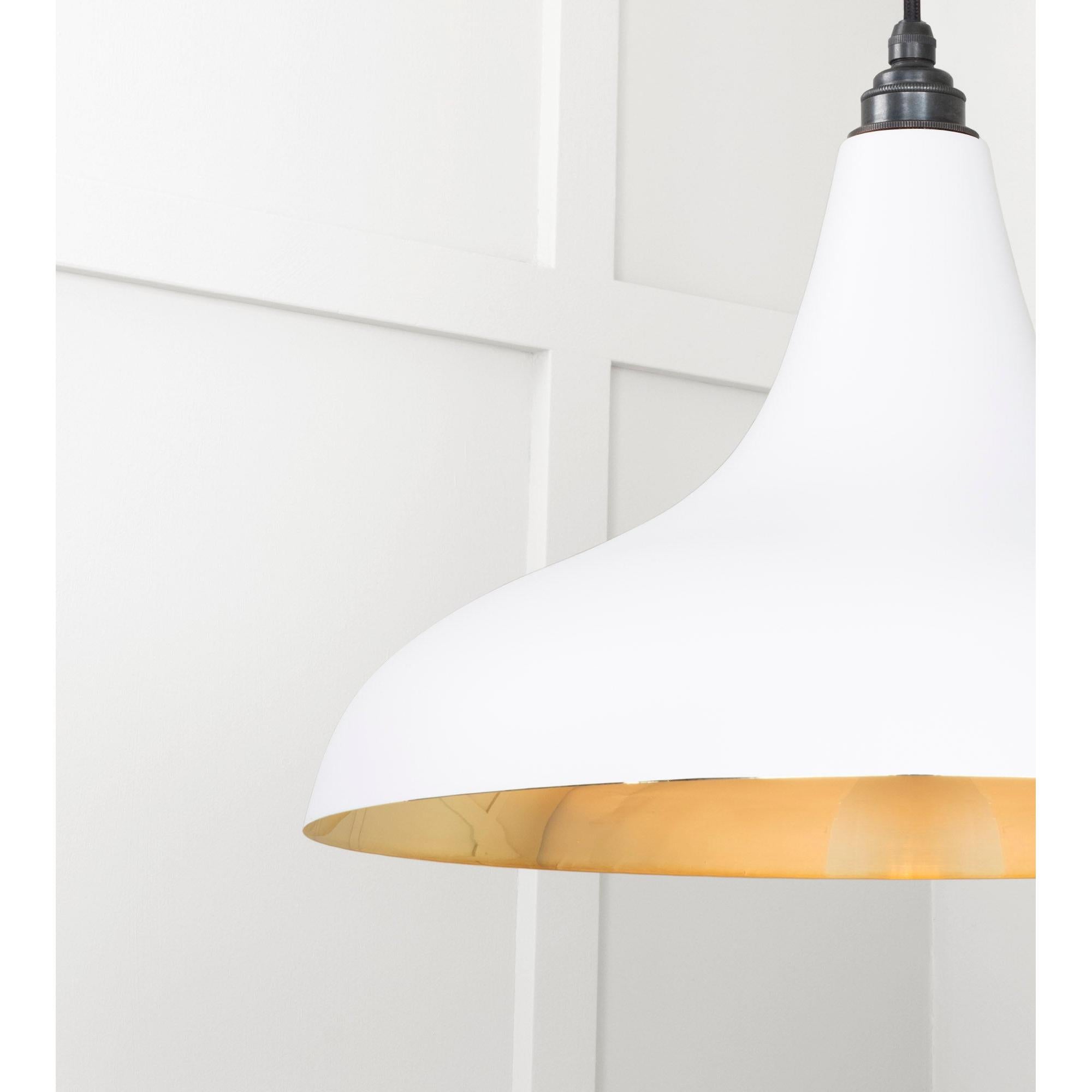 Smooth Brass Frankley Pendant in Flock | From The Anvil - Ceiling Lights - From The Anvil - Yester Home