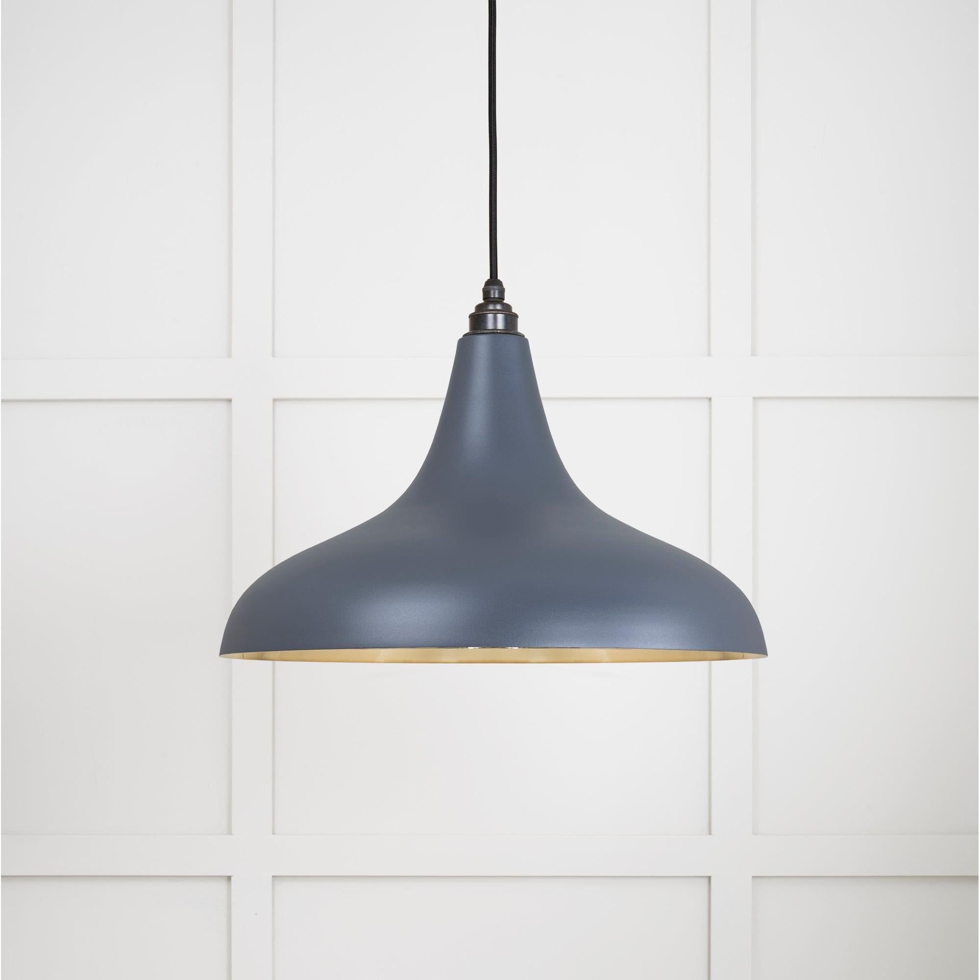 Smooth Brass Frankley Pendant in Slate | From The Anvil - Ceiling Lights - From The Anvil - Yester Home