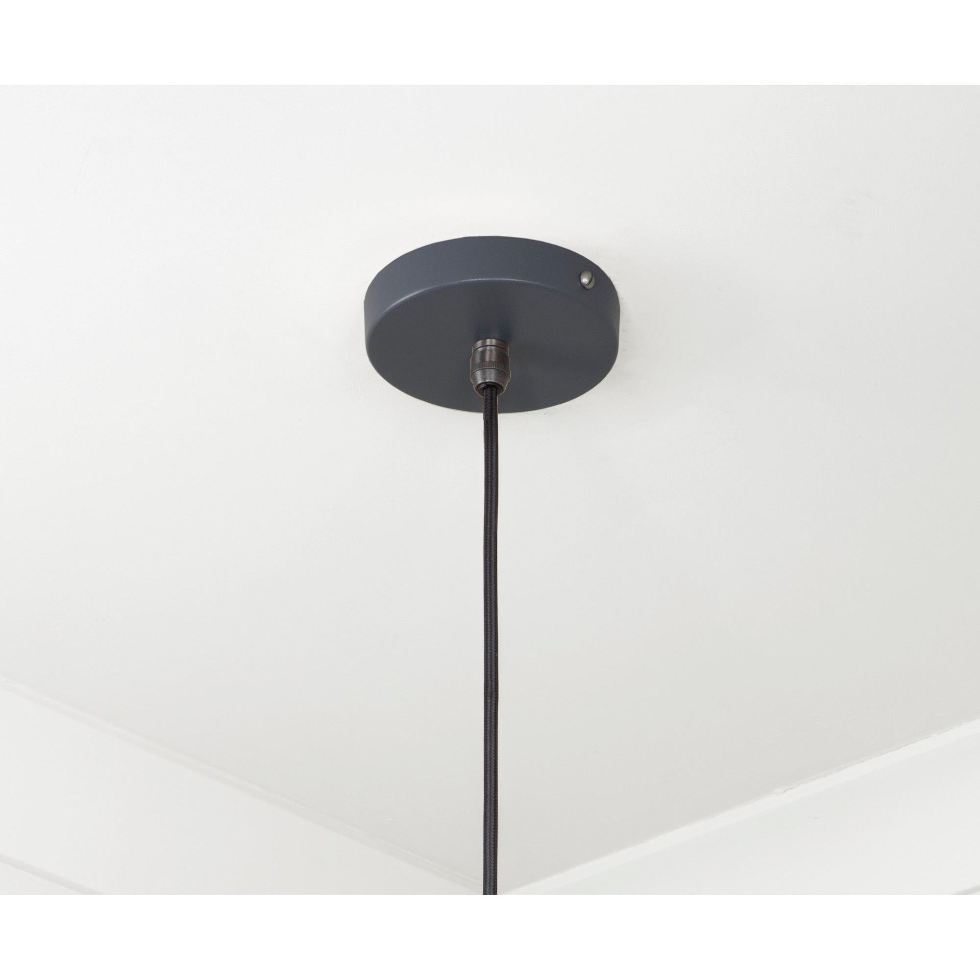 Smooth Brass Frankley Pendant in Slate | From The Anvil - Ceiling Lights - From The Anvil - Yester Home