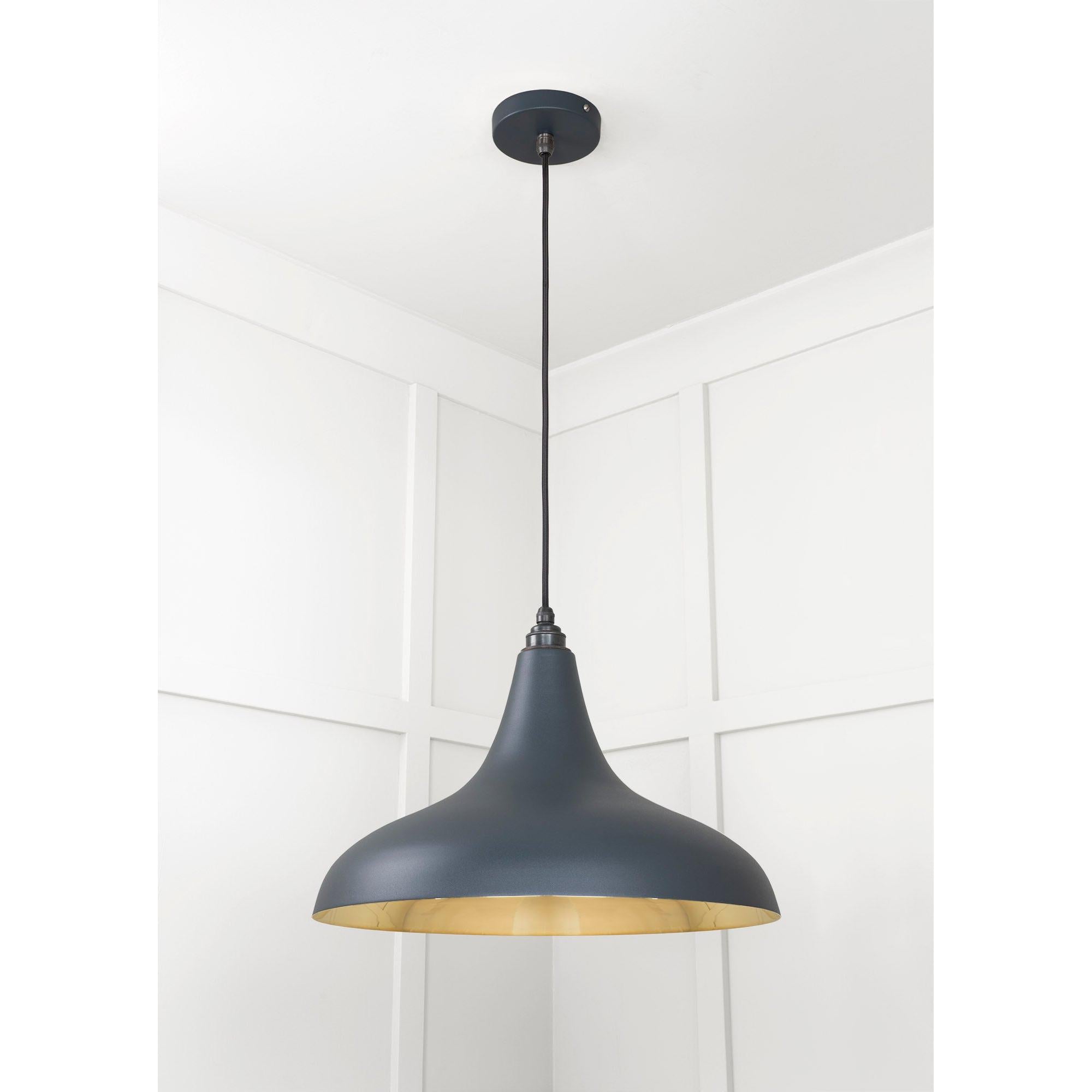 Smooth Brass Frankley Pendant in Soot | From The Anvil - Ceiling Lights - From The Anvil - Yester Home