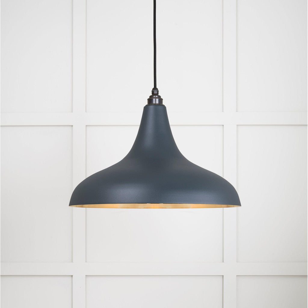 Smooth Brass Frankley Pendant in Soot | From The Anvil-Ceiling Pendants-Yester Home