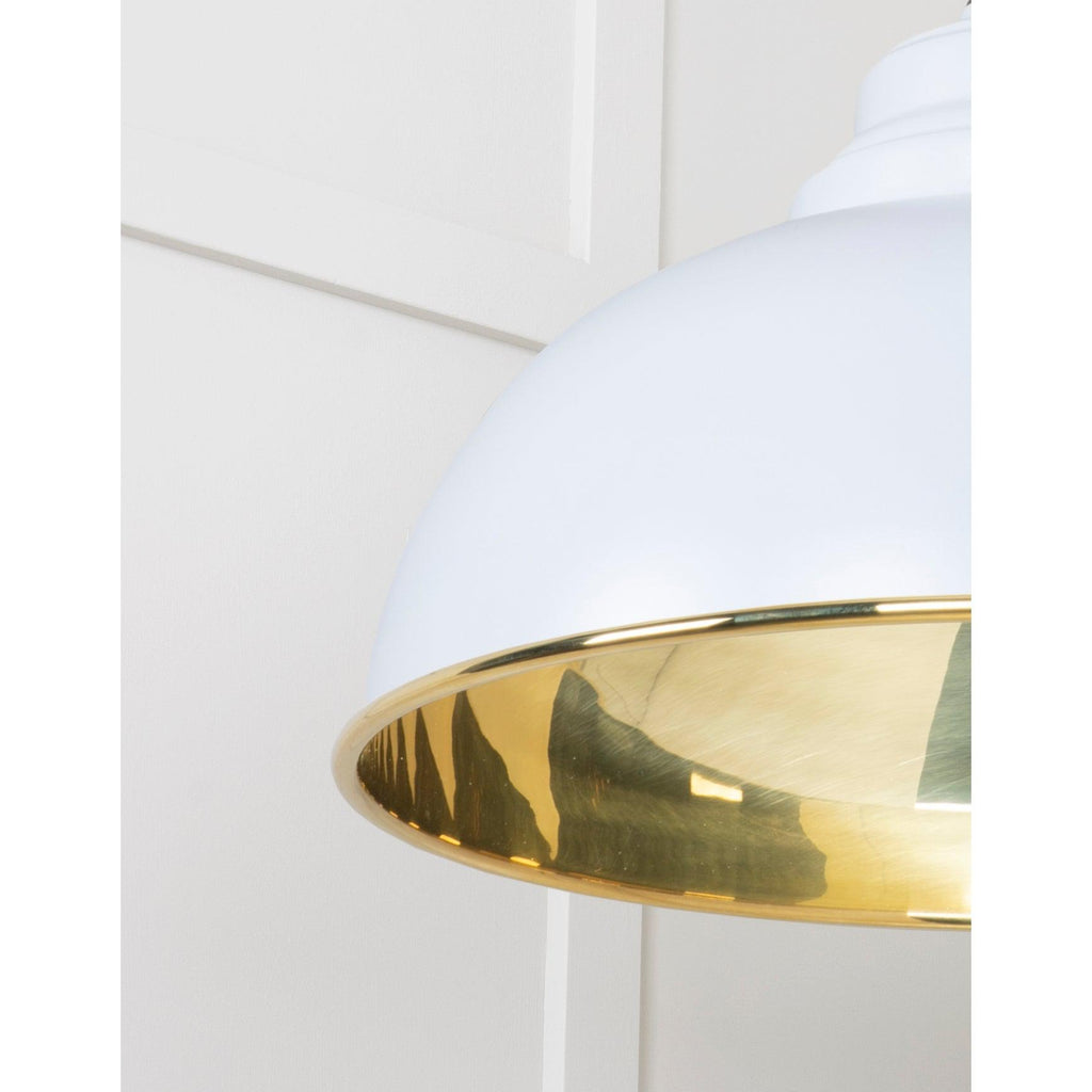 Smooth Brass Harborne Pendant in Birch | From The Anvil-Harborne-Yester Home