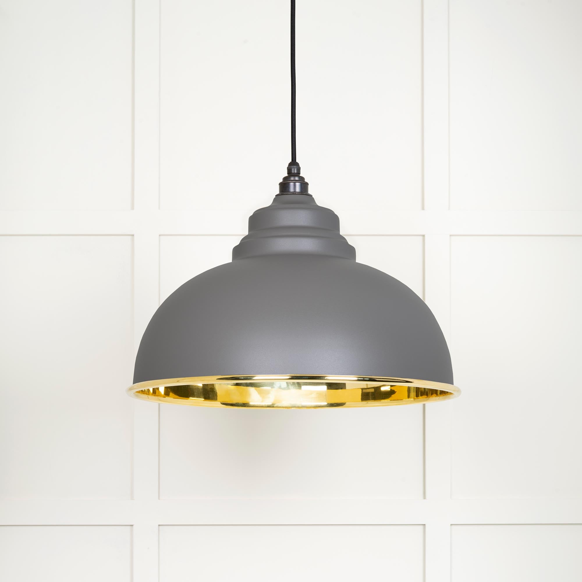 Smooth Brass Harborne Pendant in Bluff | From The Anvil - Harborne - From The Anvil - Yester Home
