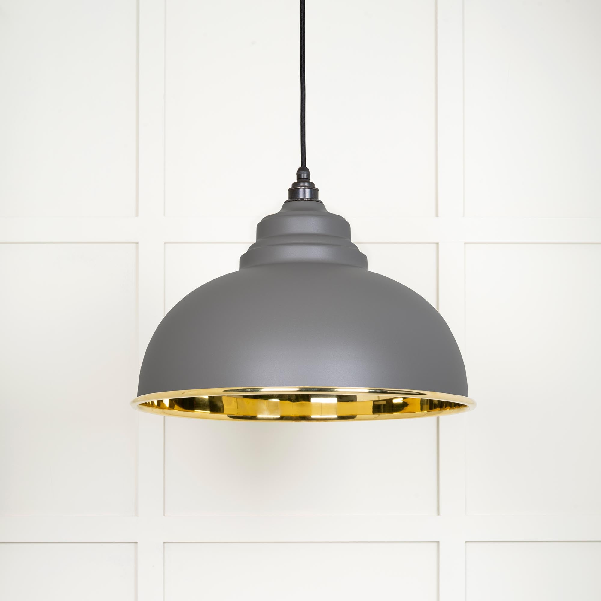 Smooth Brass Harborne Pendant in Bluff | From The Anvil - Harborne - From The Anvil - Yester Home