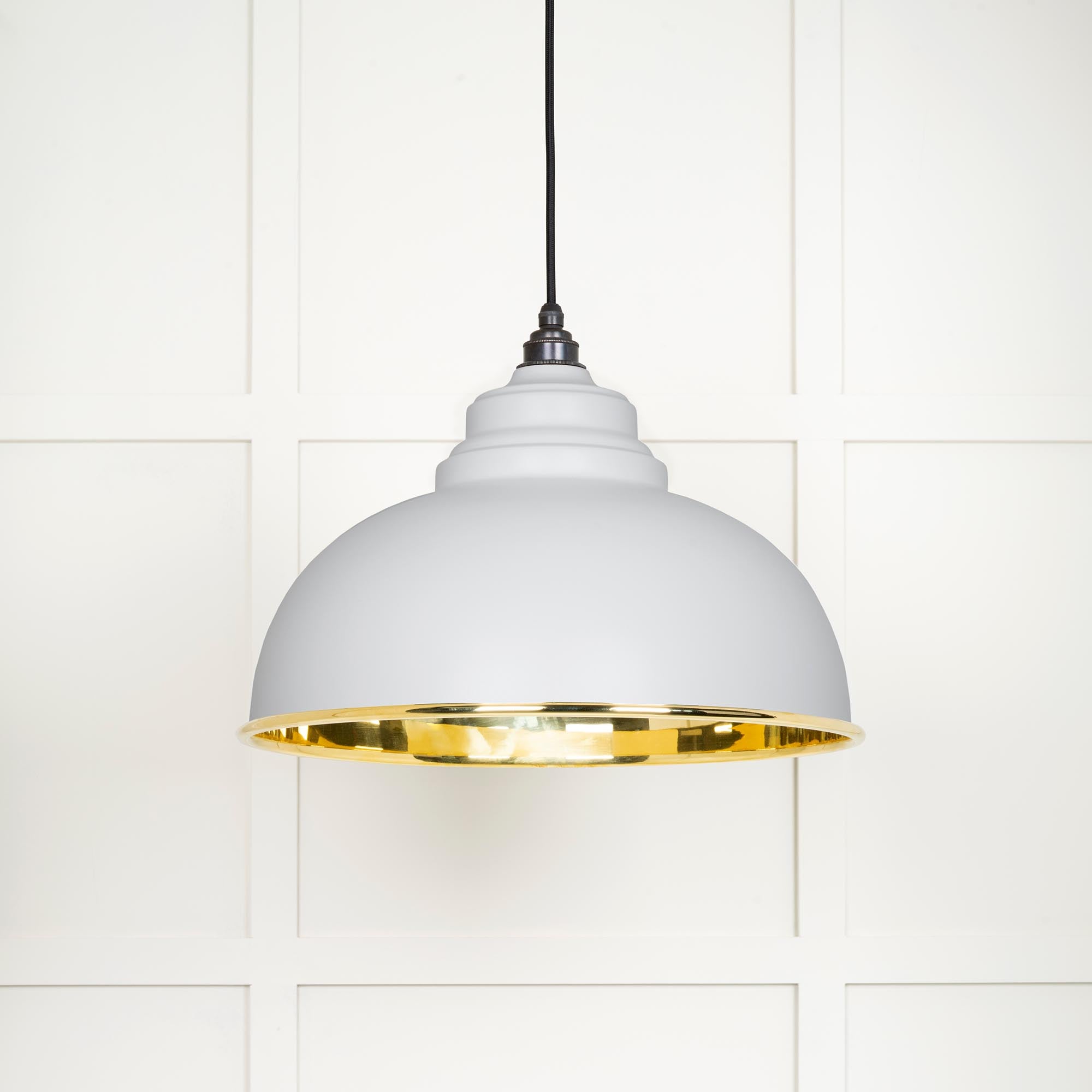 Smooth Brass Harborne Pendant in Flock | From The Anvil - Harborne - From The Anvil - Yester Home