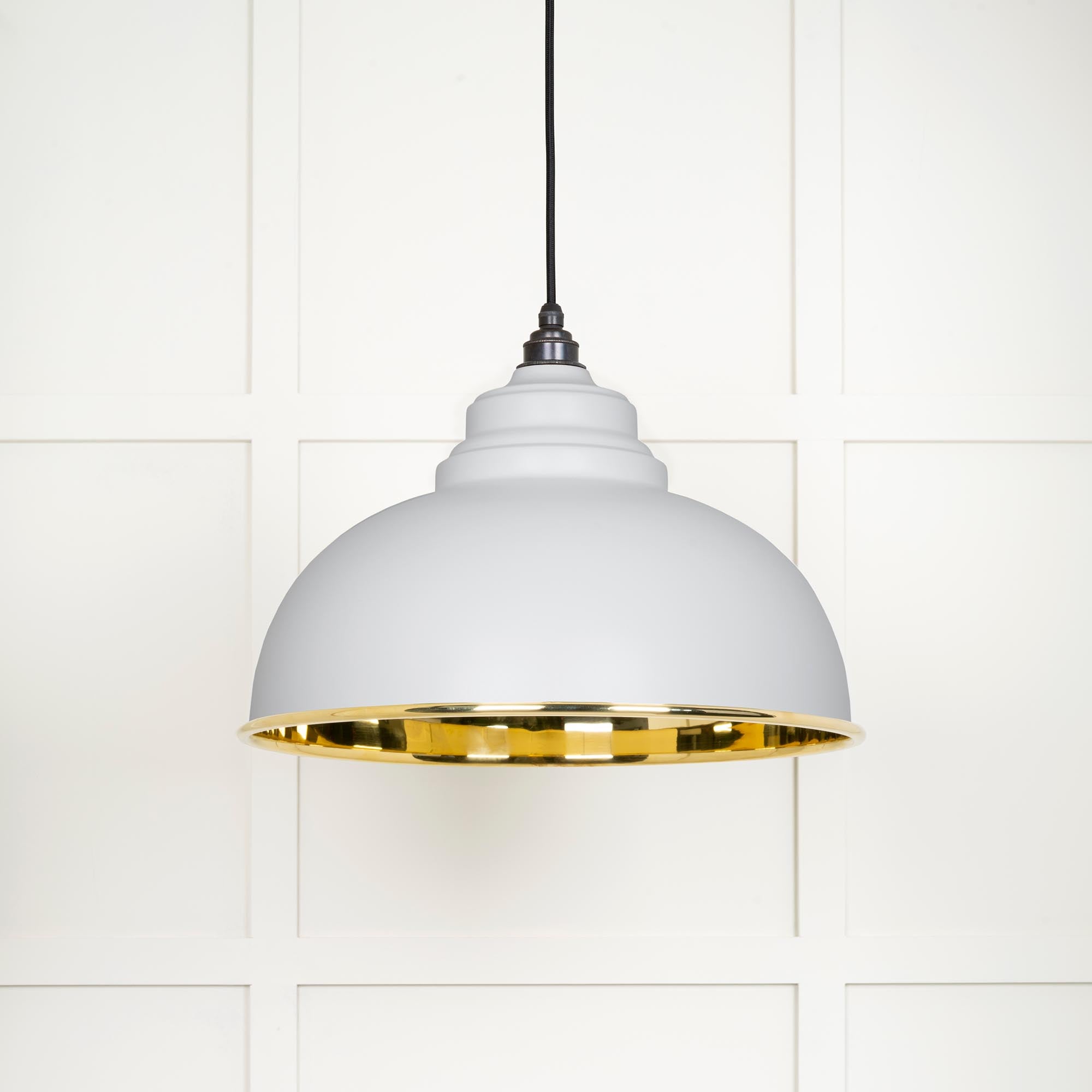Smooth Brass Harborne Pendant in Flock | From The Anvil - Harborne - From The Anvil - Yester Home