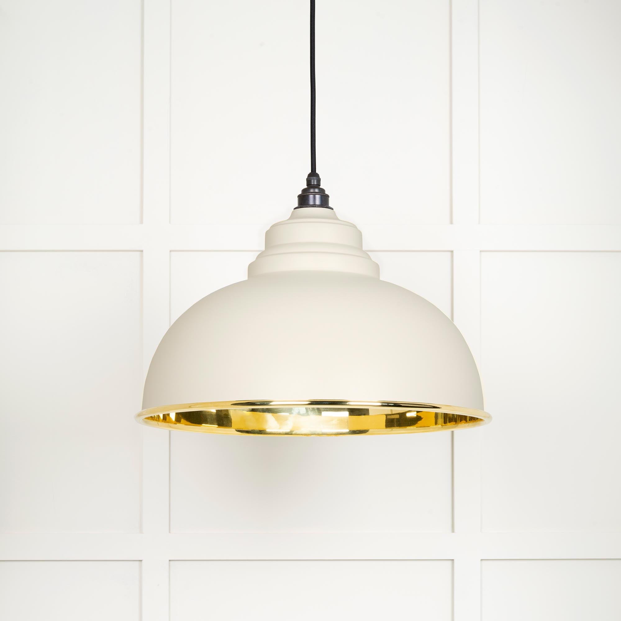 Smooth Brass Harborne Pendant in Teasel | From The Anvil - Harborne - From The Anvil - Yester Home