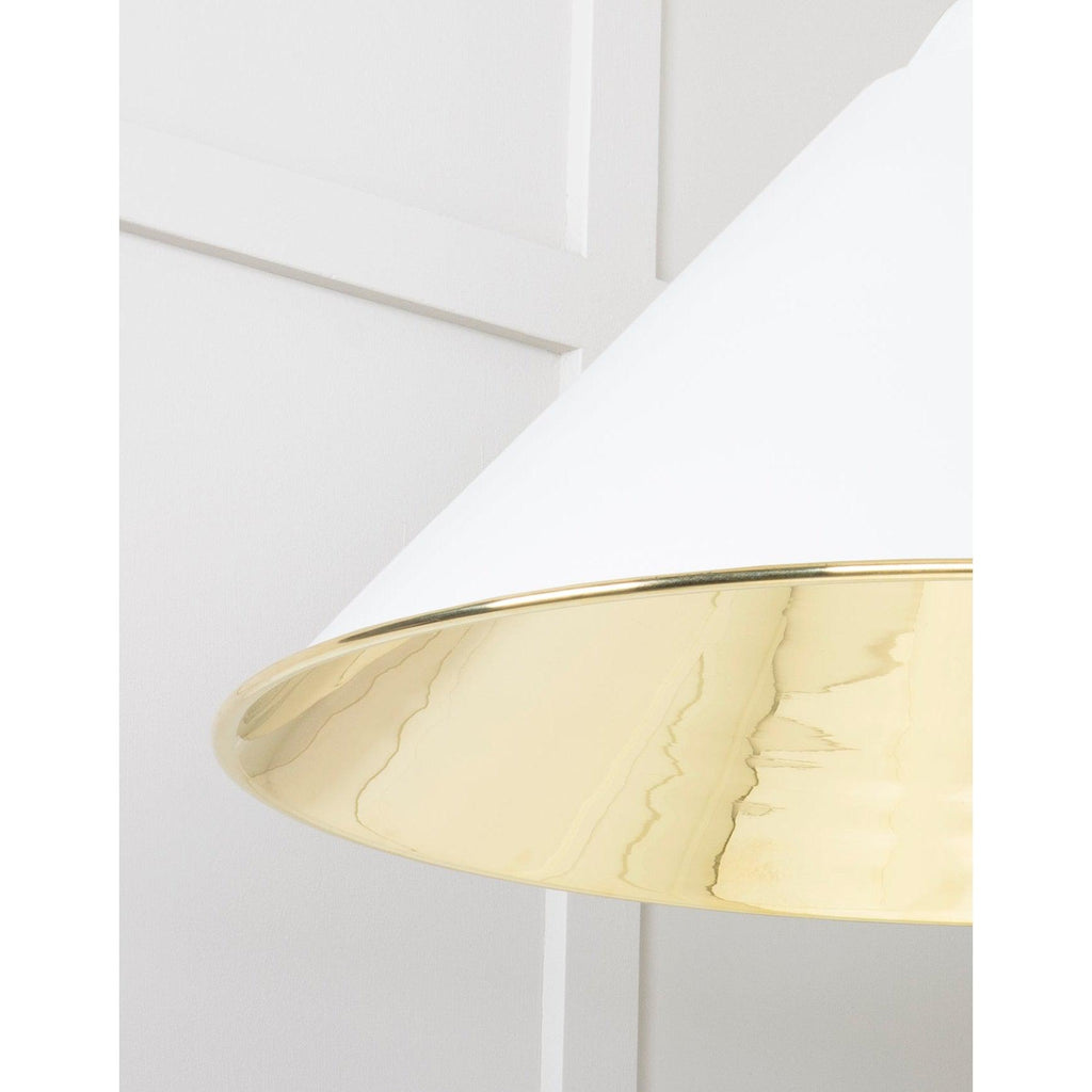 Smooth Brass Hockley Pendant in Flock | From The Anvil-Hockley-Yester Home