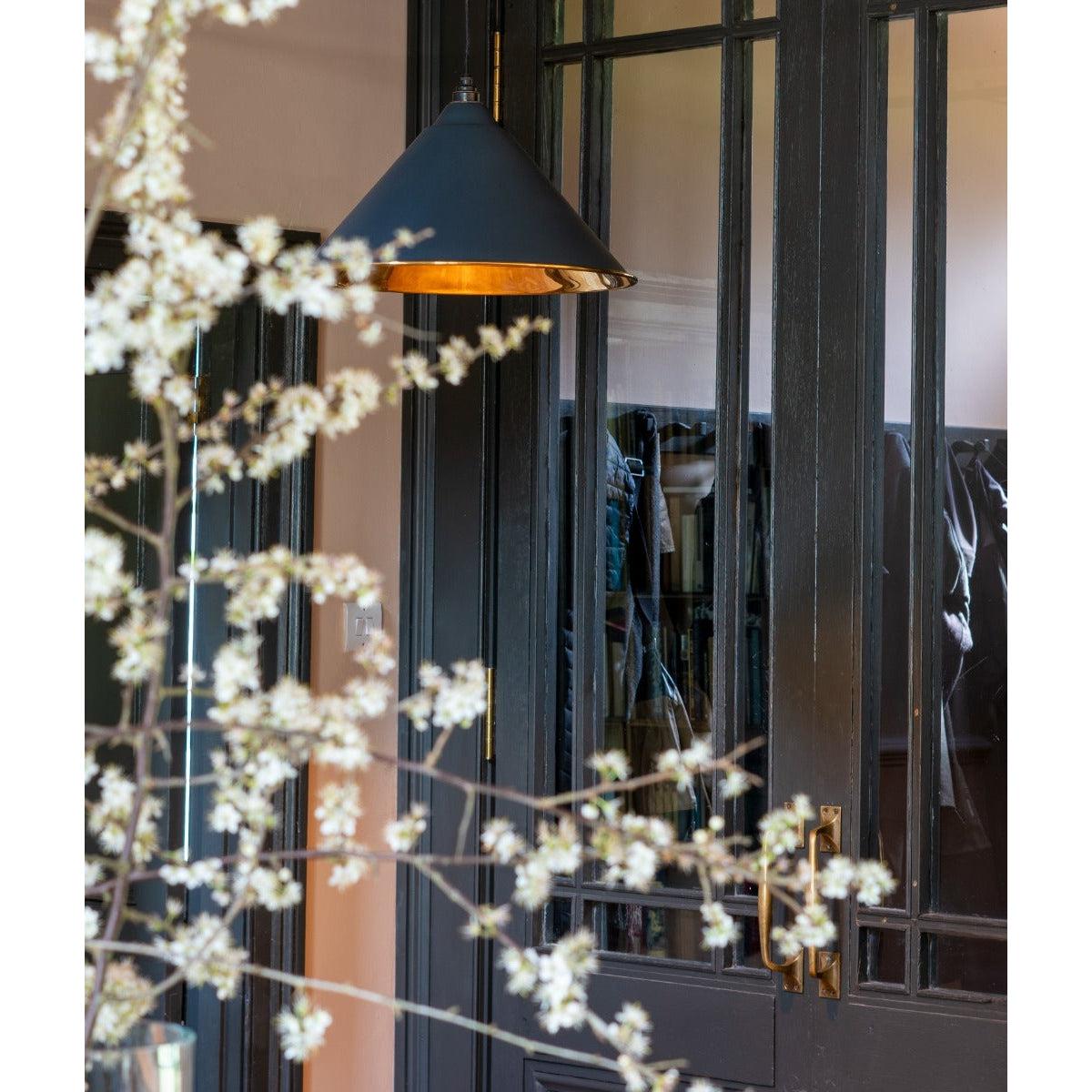 Smooth Brass Hockley Pendant in Soot | From The Anvil-Hockley-Yester Home