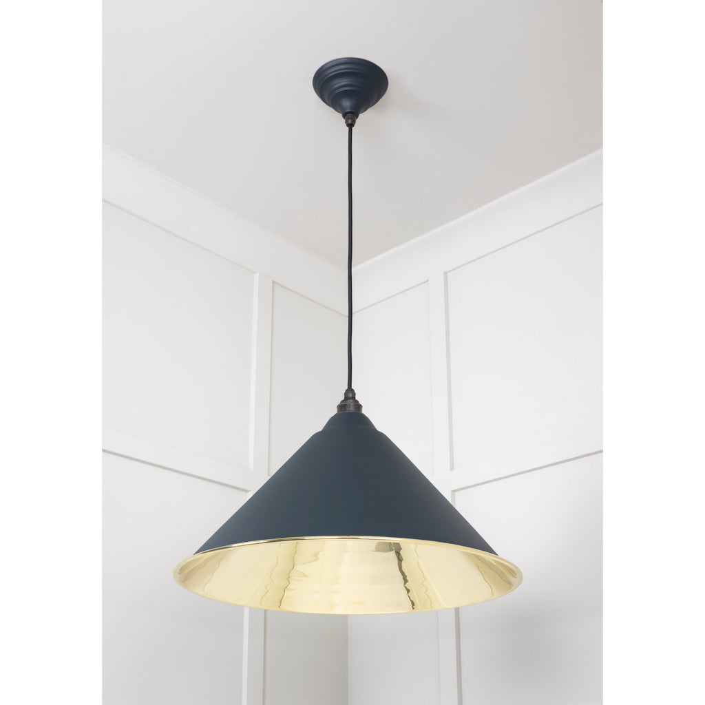 Smooth Brass Hockley Pendant in Soot | From The Anvil-Hockley-Yester Home