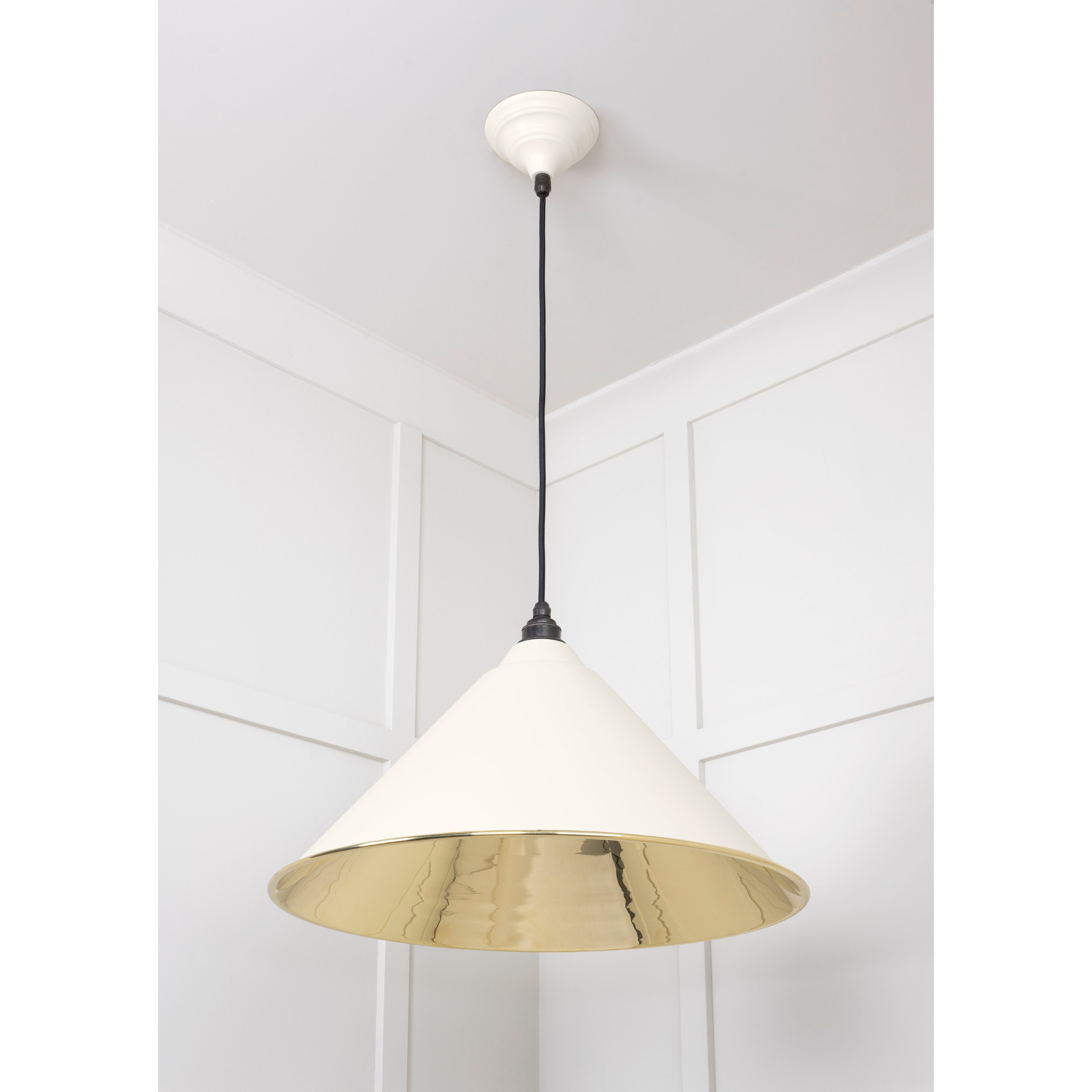 Smooth Brass Hockley Pendant in Teasel | From The Anvil-Hockley-Yester Home
