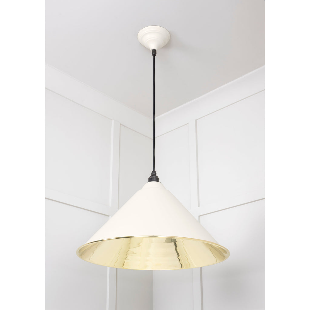 Smooth Brass Hockley Pendant in Teasel | From The Anvil-Hockley-Yester Home