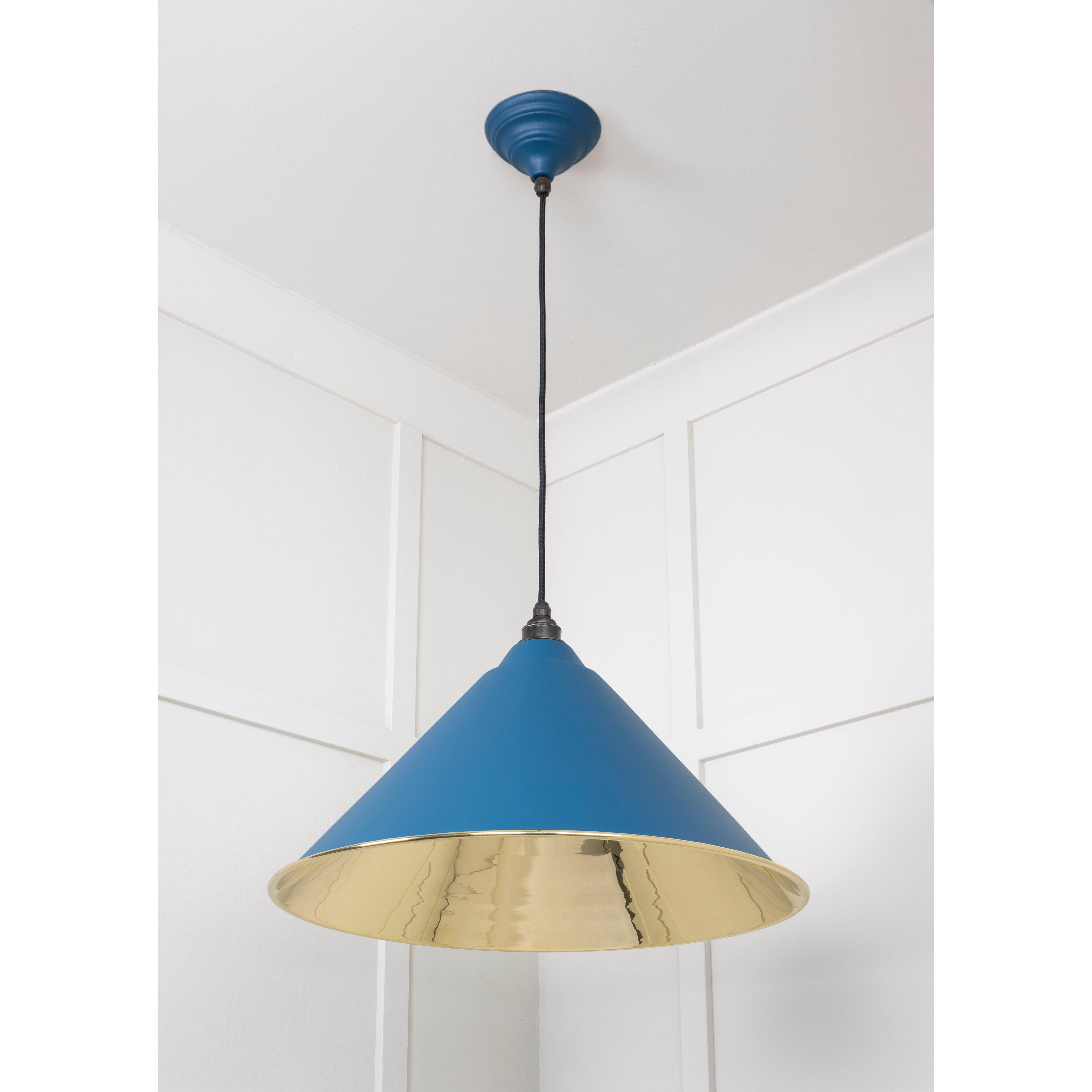 Smooth Brass Hockley Pendant in Upstream | From The Anvil-Hockley-Yester Home