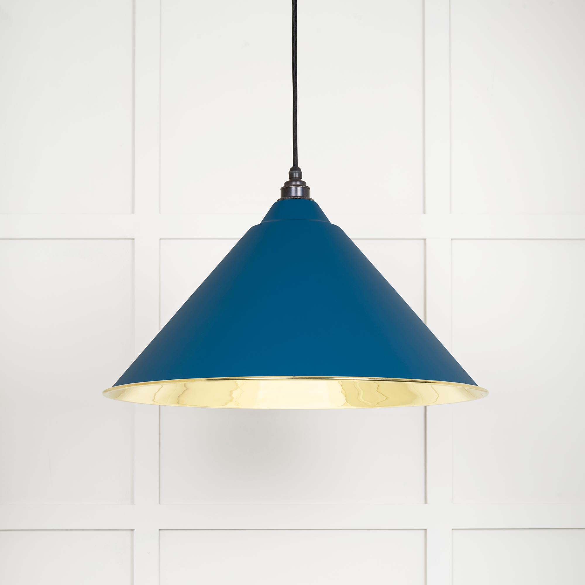 Smooth Brass Hockley Pendant in Upstream | From The Anvil - Hockley - From The Anvil - Yester Home