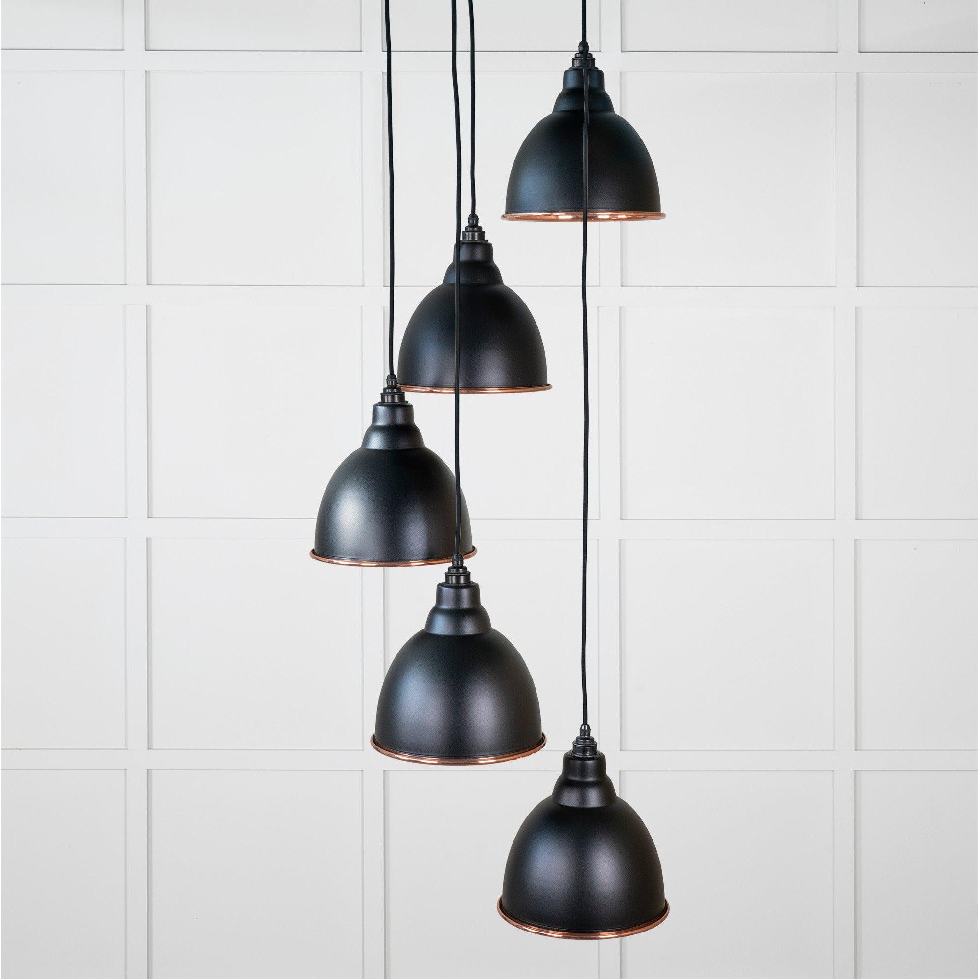 Smooth Copper Brindley Cluster Pendant in Elan Black | From The Anvil-Cluster Pendants-Yester Home
