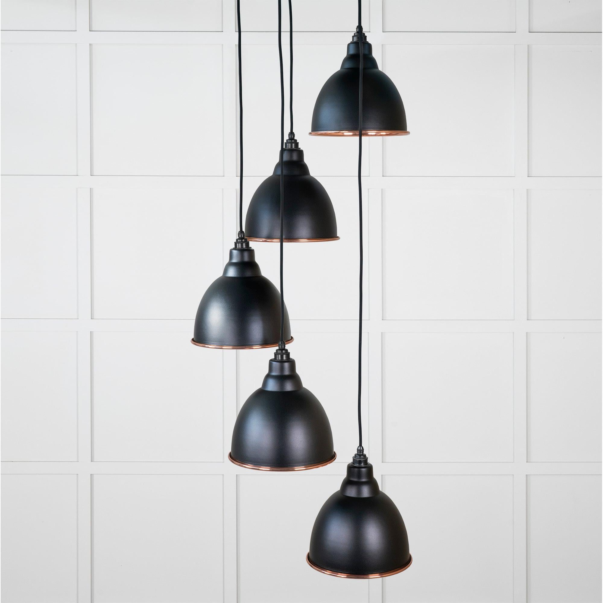 Smooth Copper Brindley Cluster Pendant in Elan Black | From The Anvil - Cluster Pendants - From The Anvil - Yester Home