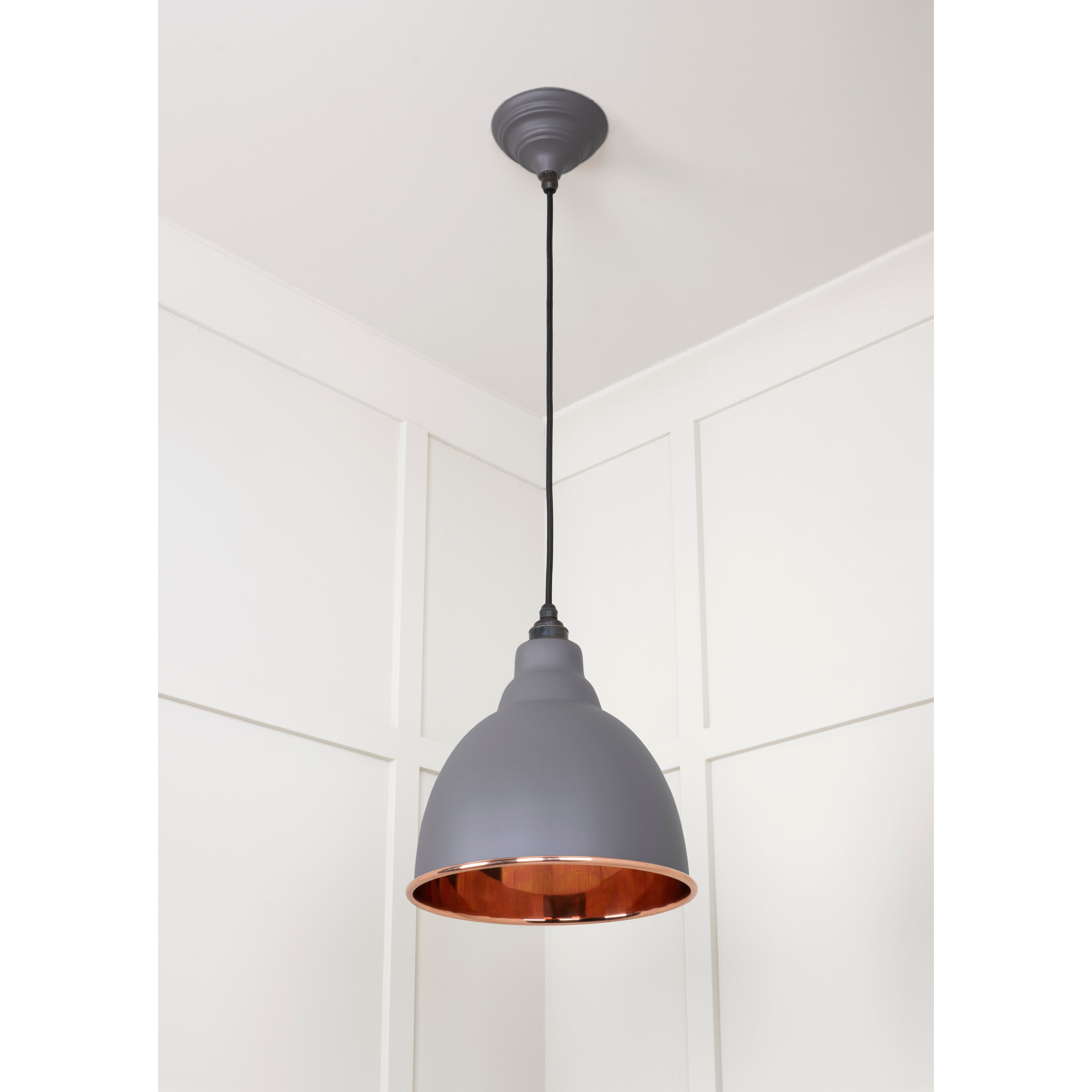 Smooth Copper Brindley Pendant in Bluff | From The Anvil-Brindley-Yester Home
