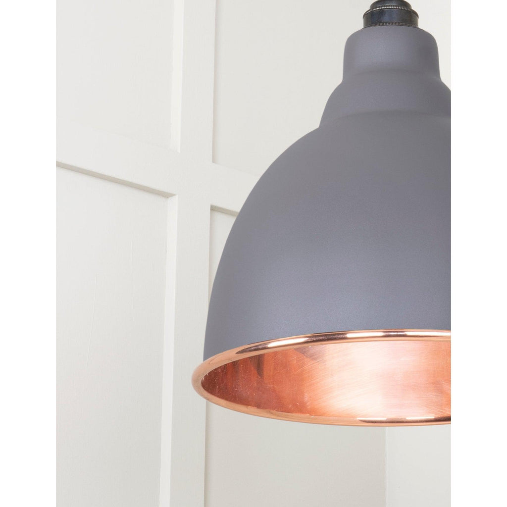 Smooth Copper Brindley Pendant in Bluff | From The Anvil-Brindley-Yester Home
