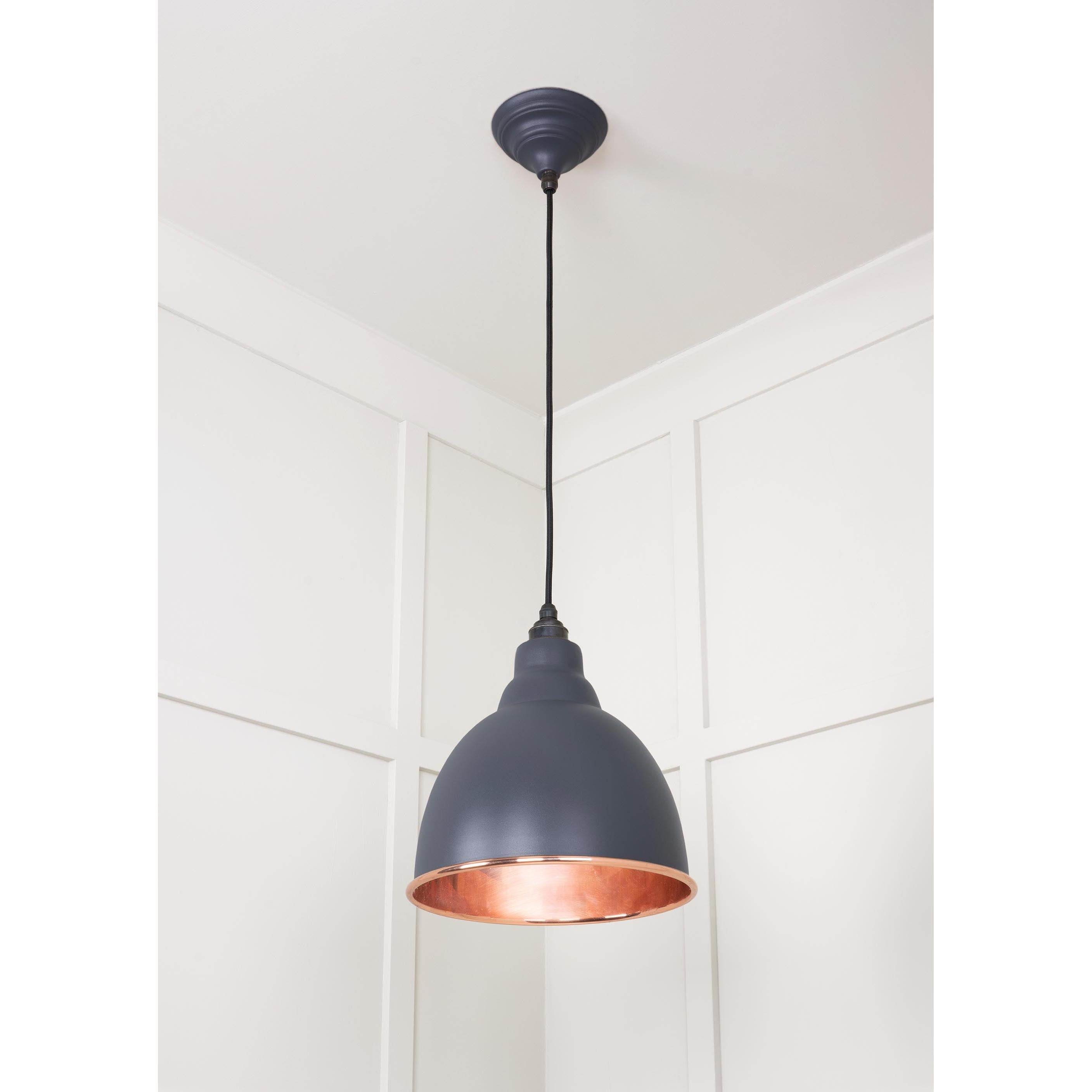 Smooth Copper Brindley Pendant in Slate | From The Anvil - Brindley - From The Anvil - Yester Home