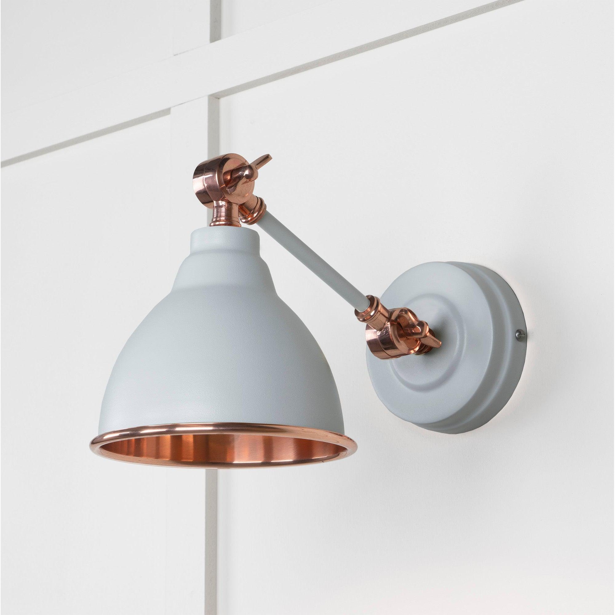 Smooth Copper Brindley Wall Light in Birch | From The Anvil-Wall Lights-Yester Home