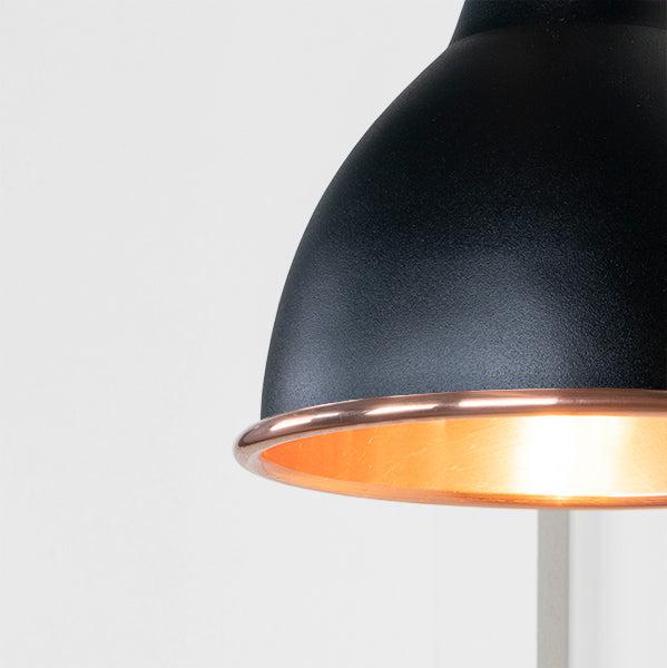 Smooth Copper Brindley Wall Light in Elan Black | From The Anvil-Wall Lights-Yester Home