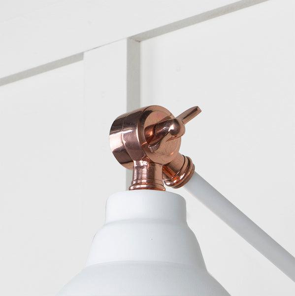 Smooth Copper Brindley Wall Light in Flock | From The Anvil-Wall Lights-Yester Home
