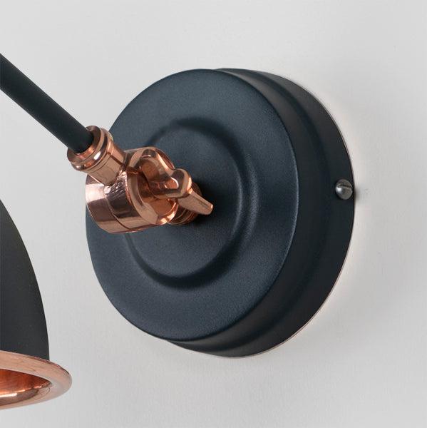 Smooth Copper Brindley Wall Light in Soot | From The Anvil-Wall Lights-Yester Home