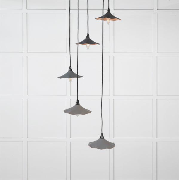 Smooth Copper Flora Cluster Pendant in Bluff | From The Anvil-Cluster Pendants-Yester Home