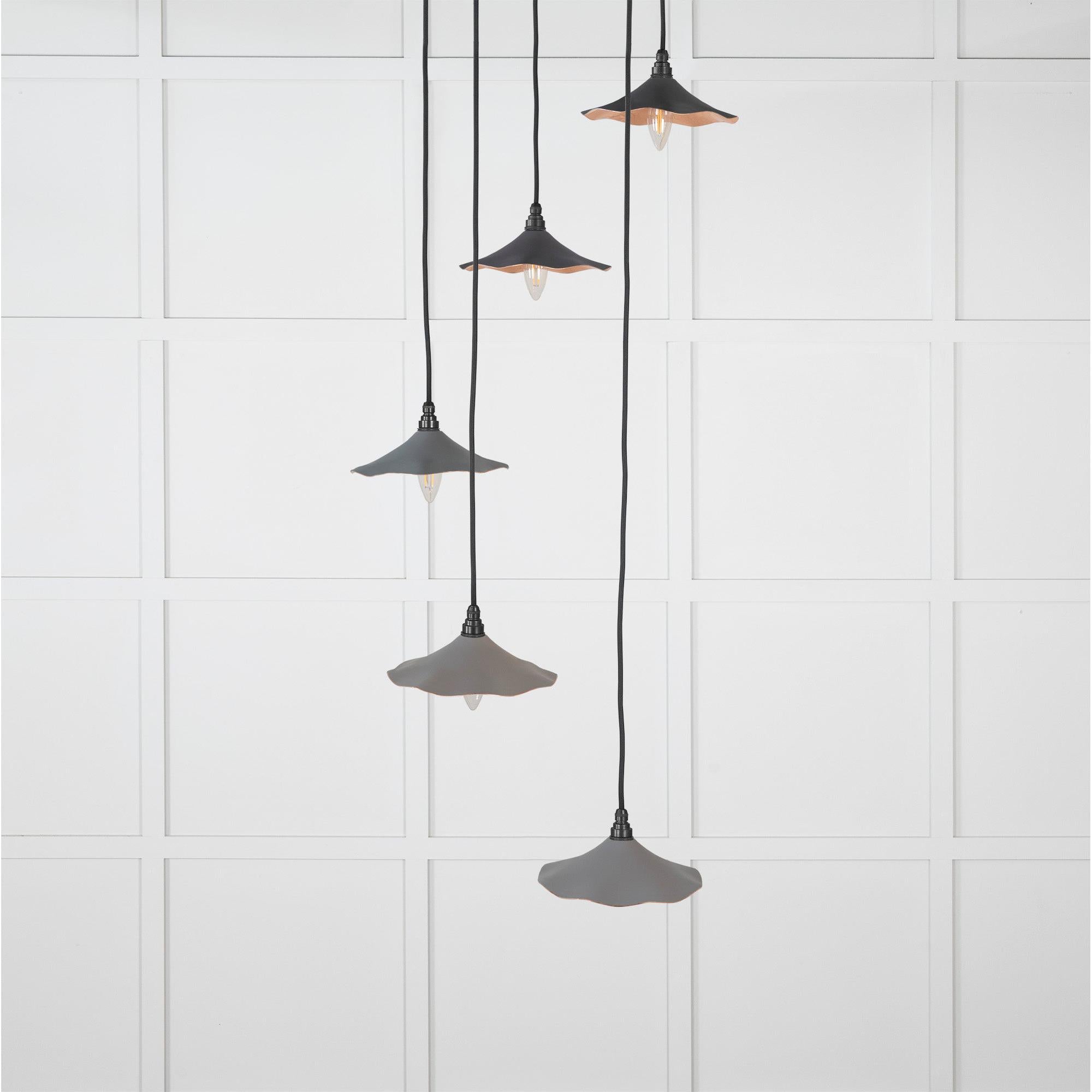 Smooth Copper Flora Cluster Pendant in Bluff | From The Anvil - Cluster Pendants - From The Anvil - Yester Home