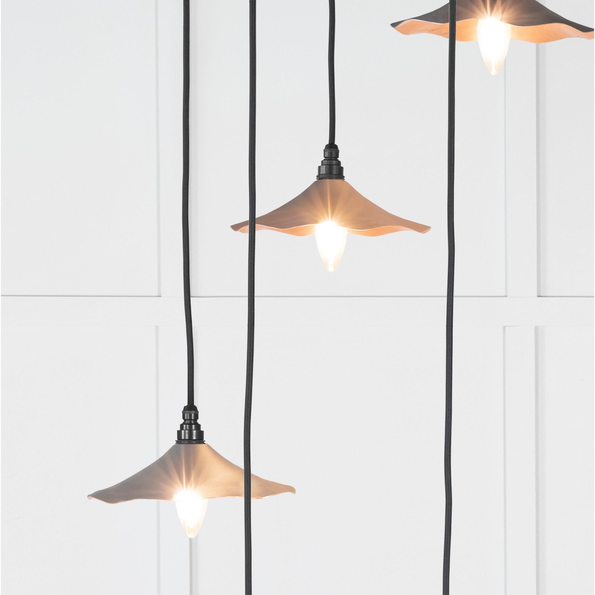 Smooth Copper Flora Cluster Pendant in Bluff | From The Anvil - Cluster Pendants - From The Anvil - Yester Home