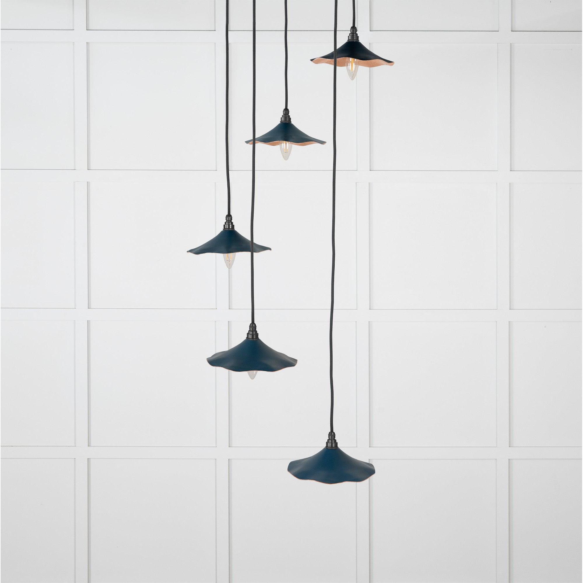 Smooth Copper Flora Cluster Pendant in Dusk | From The Anvil-Cluster Pendants-Yester Home