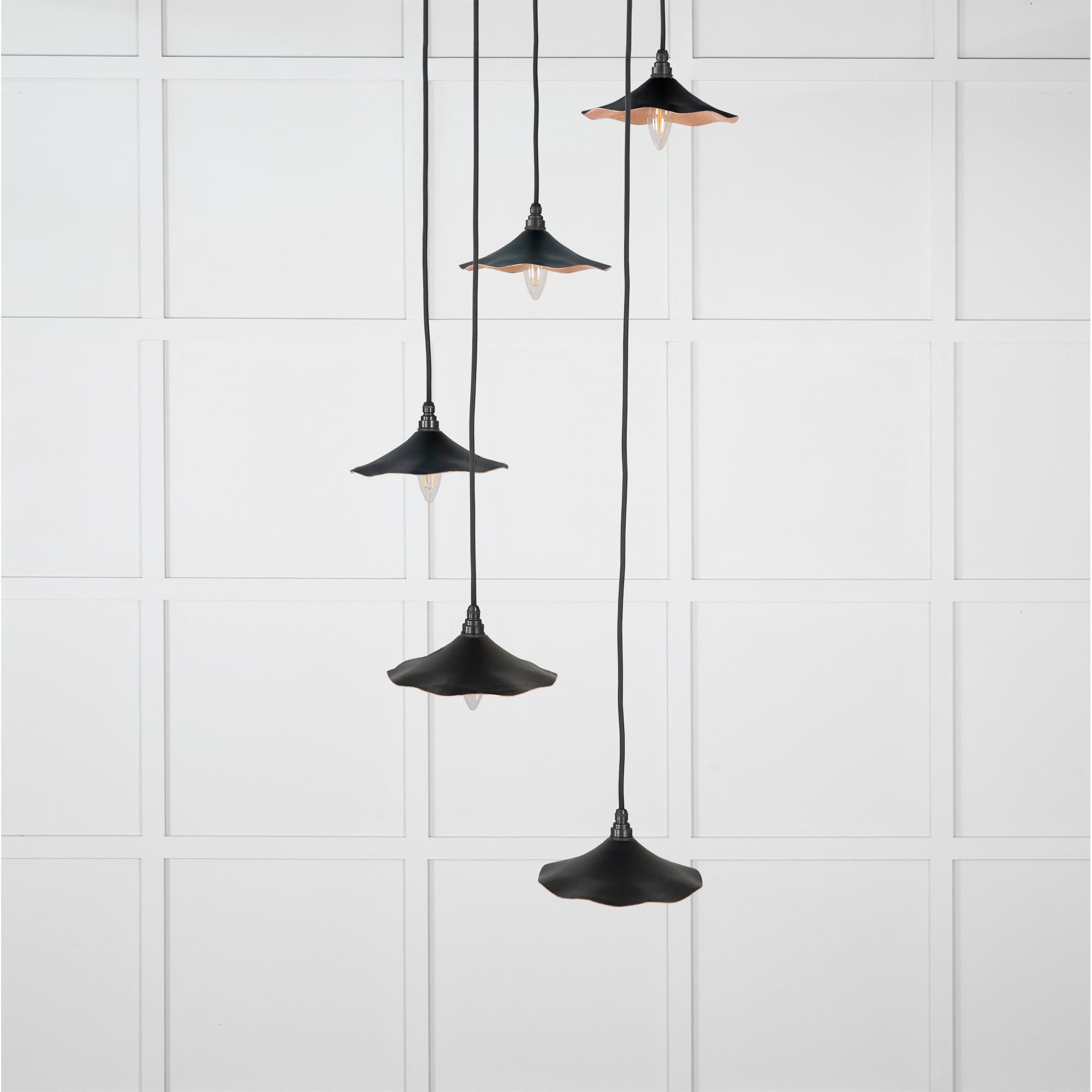 Smooth Copper Flora Cluster Pendant in Elan Black | From The Anvil - Cluster Pendants - From The Anvil - Yester Home