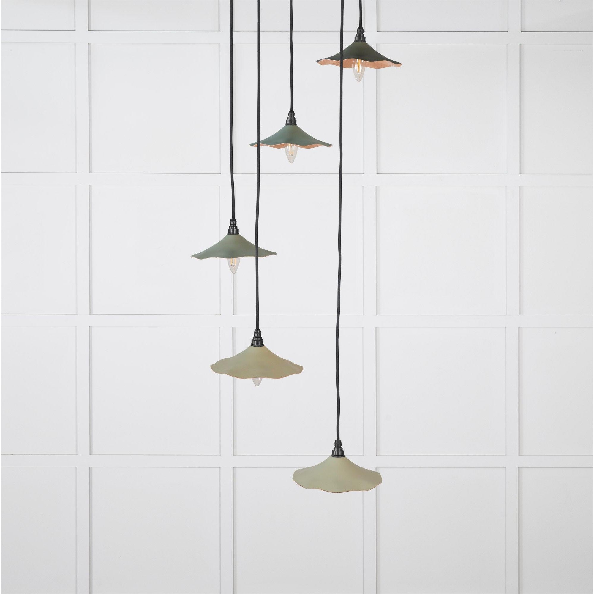 Smooth Copper Flora Cluster Pendant in Tump | From The Anvil-Cluster Pendants-Yester Home